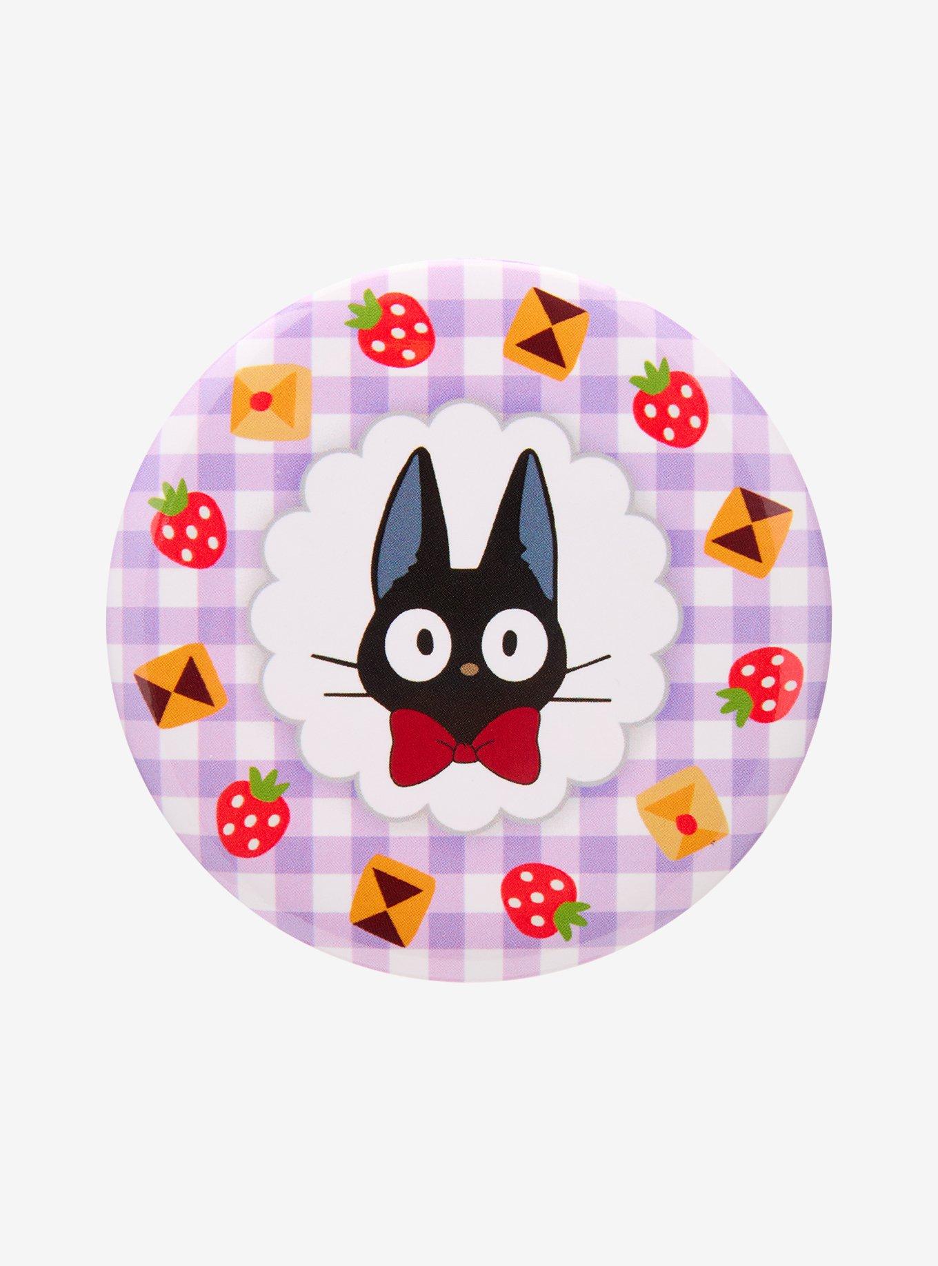 Studio Ghibli&reg; Kiki's Delivery Service Jiji Gingham 3 Inch Button, , hi-res