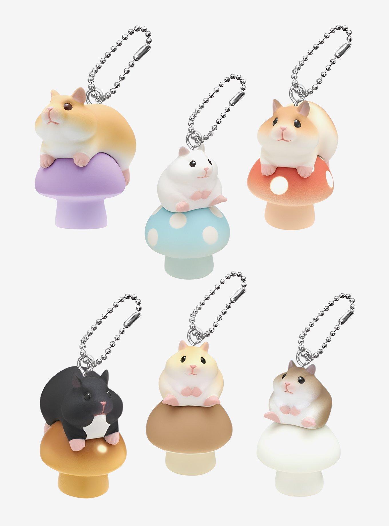 Hamster On Mushroom Blind Box Keychain, , hi-res