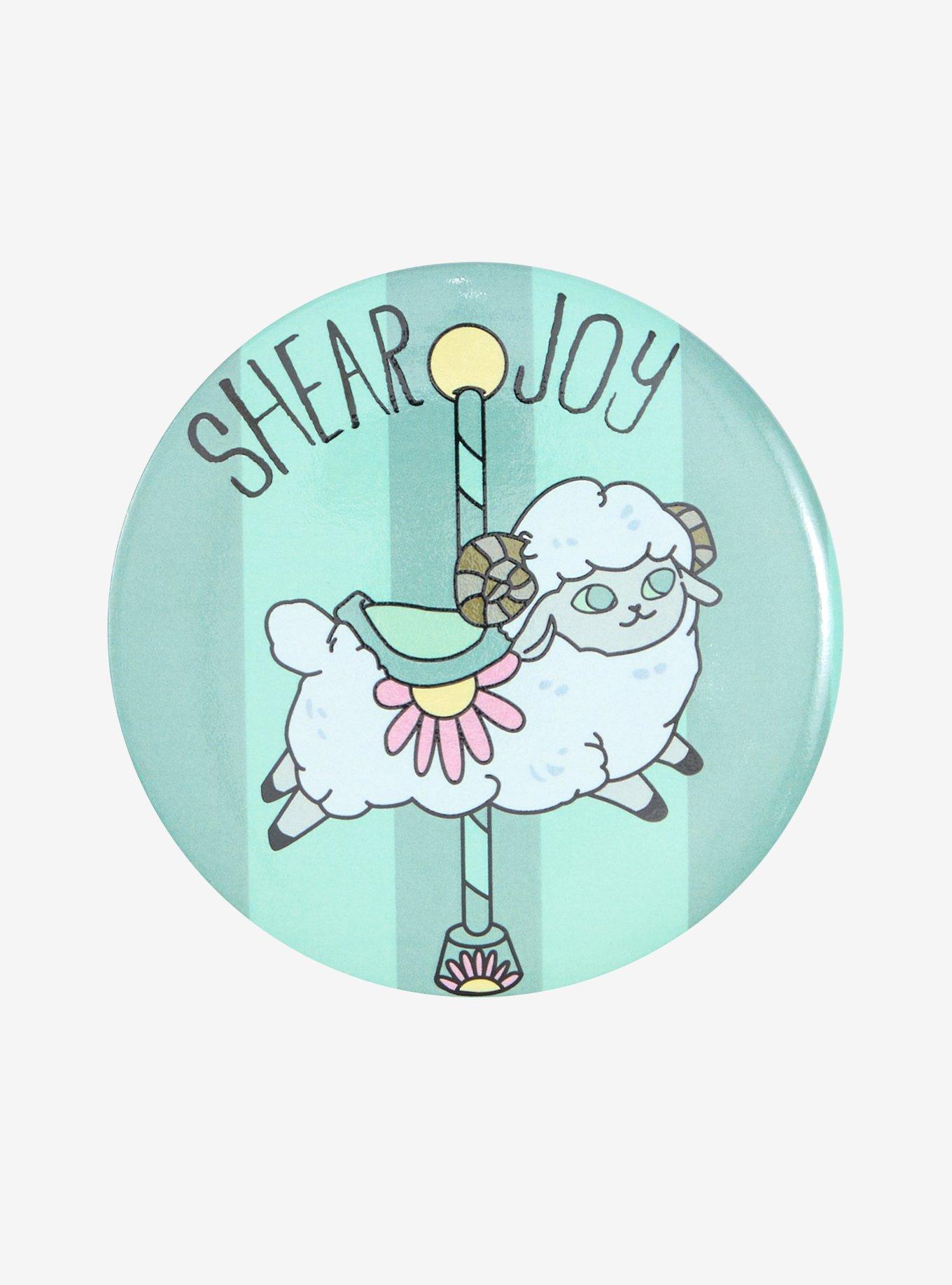 Sheep Carousel 3 Inch Button By Guild Of Calamity, , hi-res