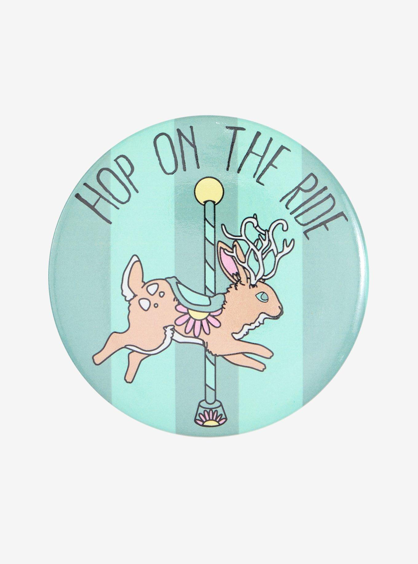 Deer Carousel 3 Inch Button By Guild Of Calamity, , hi-res