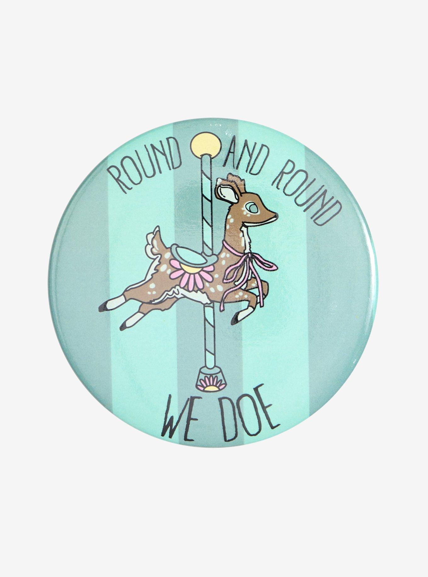 Doe Carousel 3 Inch Button By Guild Of Calamity, , hi-res