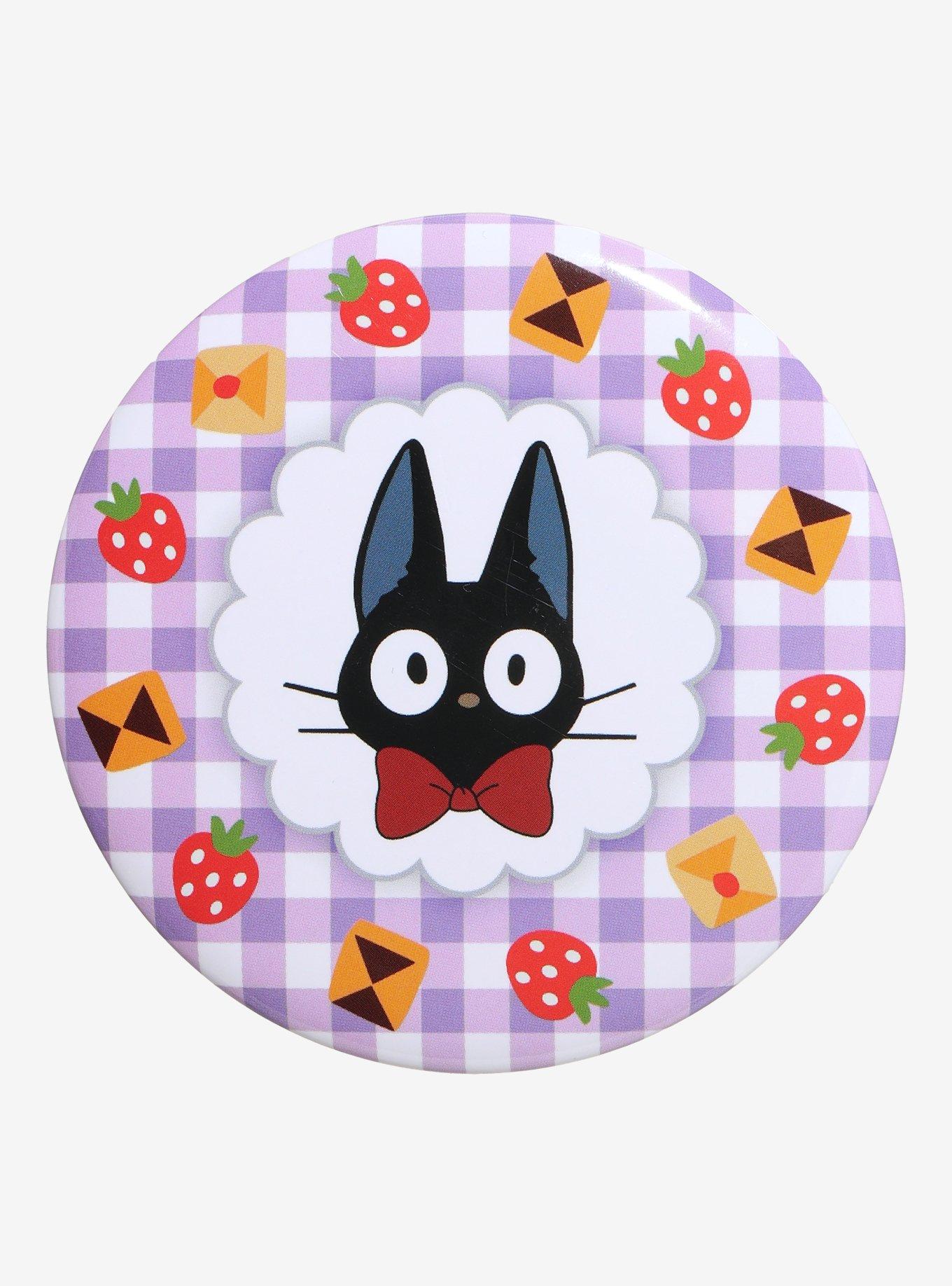 Studio Ghibli&reg; Kiki's Delivery Service Jiji Gingham 3 Inch Button, , hi-res