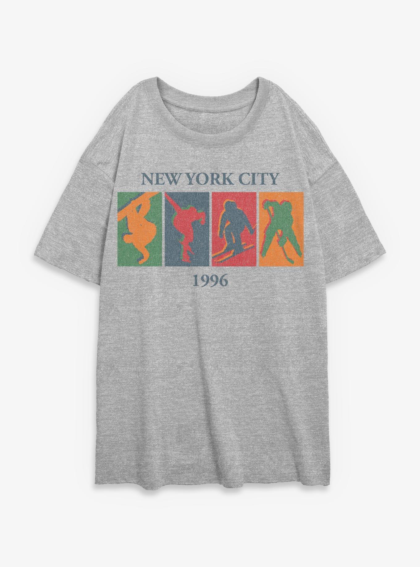 New York City Winter Sports Girls Oversized T-Shirt, , hi-res