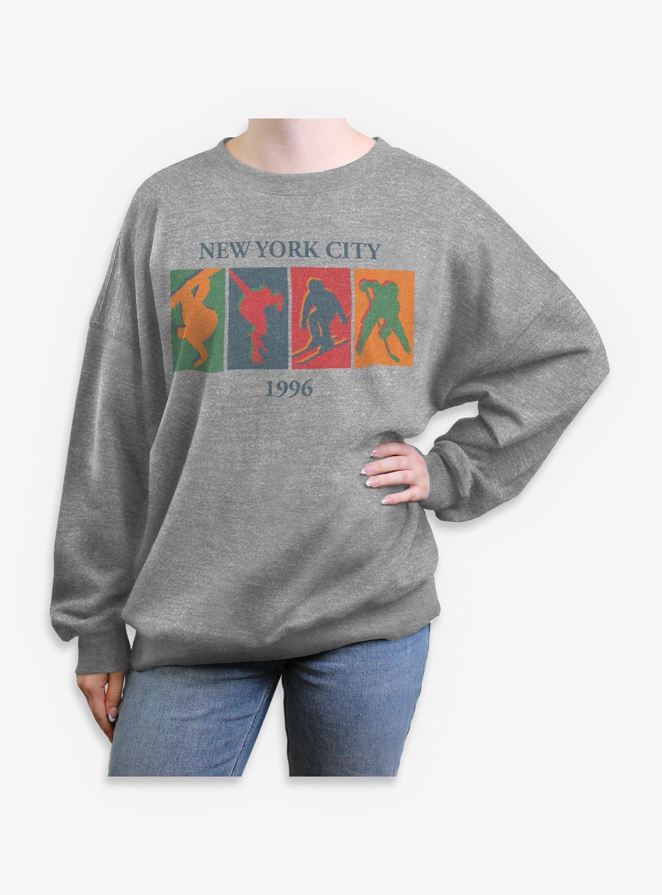 New York City Winter Sports Girls Oversized Sweatshirt, , hi-res