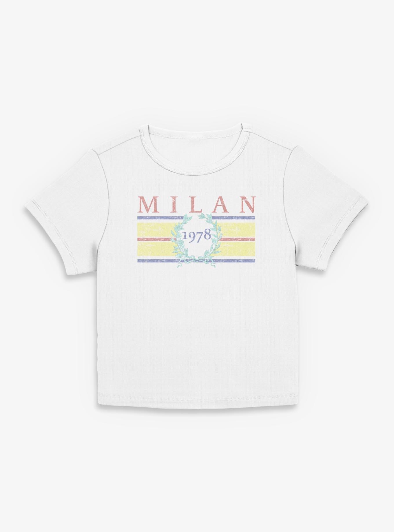 Milan Italy 1978 Girls Baby T-Shirt, EGRET, hi-res