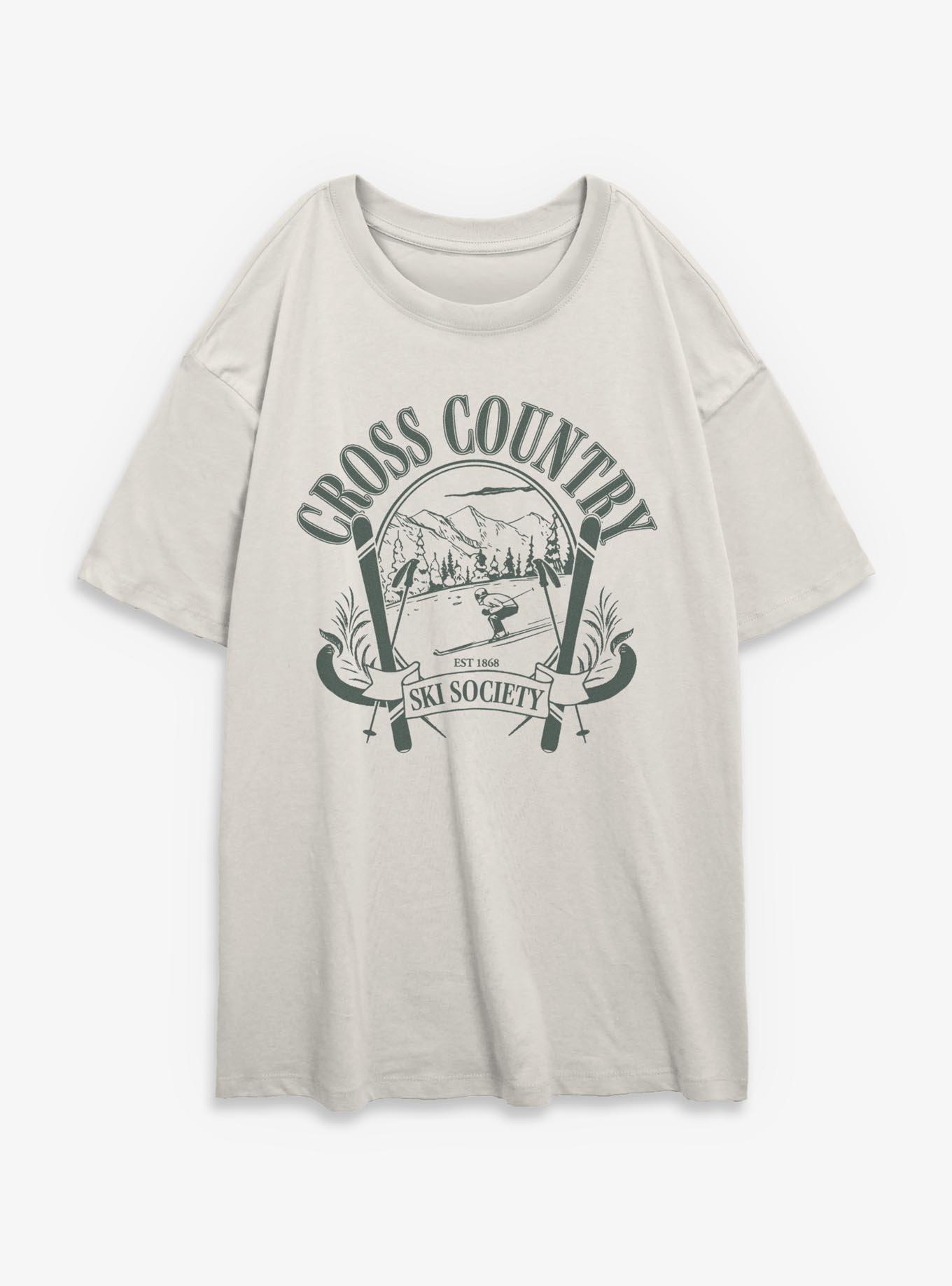Cross Country Ski Society Girls Oversized T-Shirt