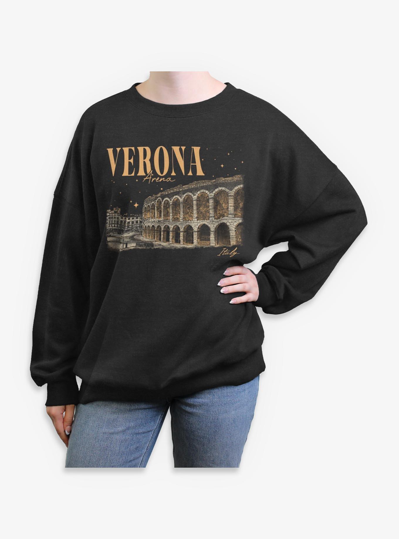 Verona Arena Italy Girls Oversized Sweatshirt