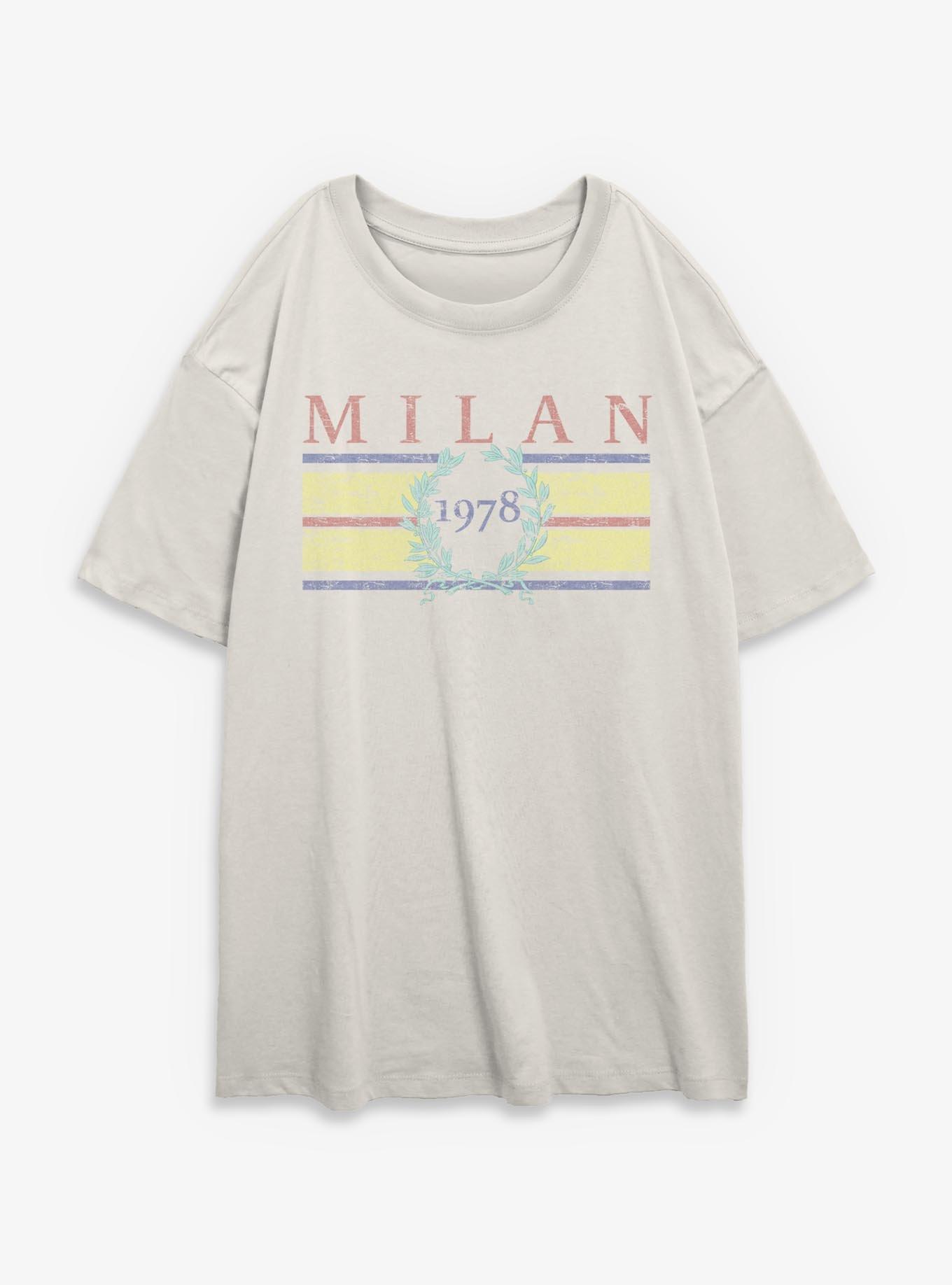 Milan Italy 1978 Girls Oversized T-Shirt
