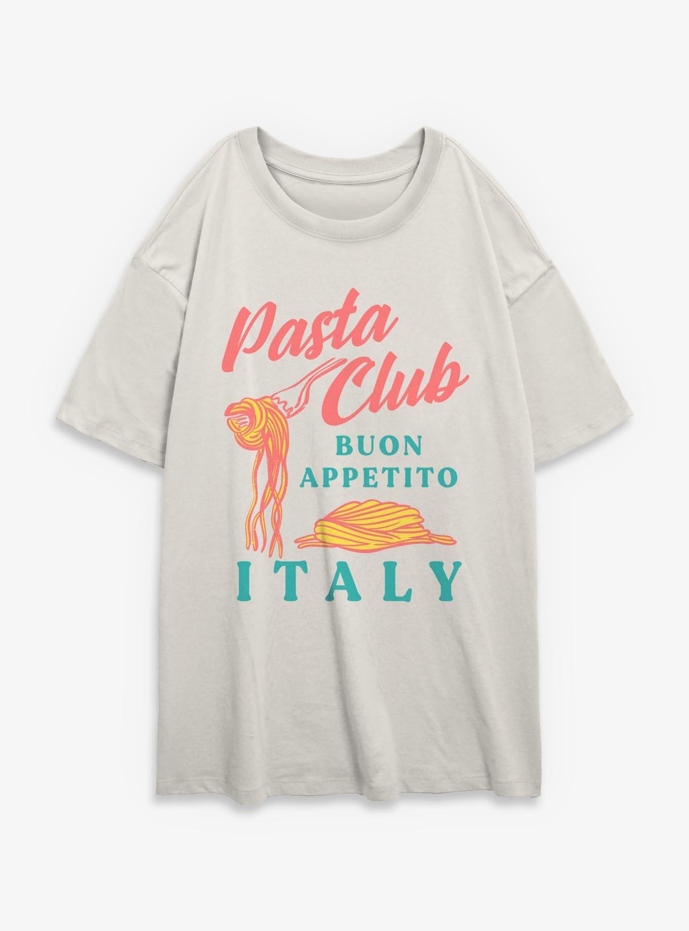 Pasta Club Italy Girls Oversized T-Shirt, EGRET, hi-res