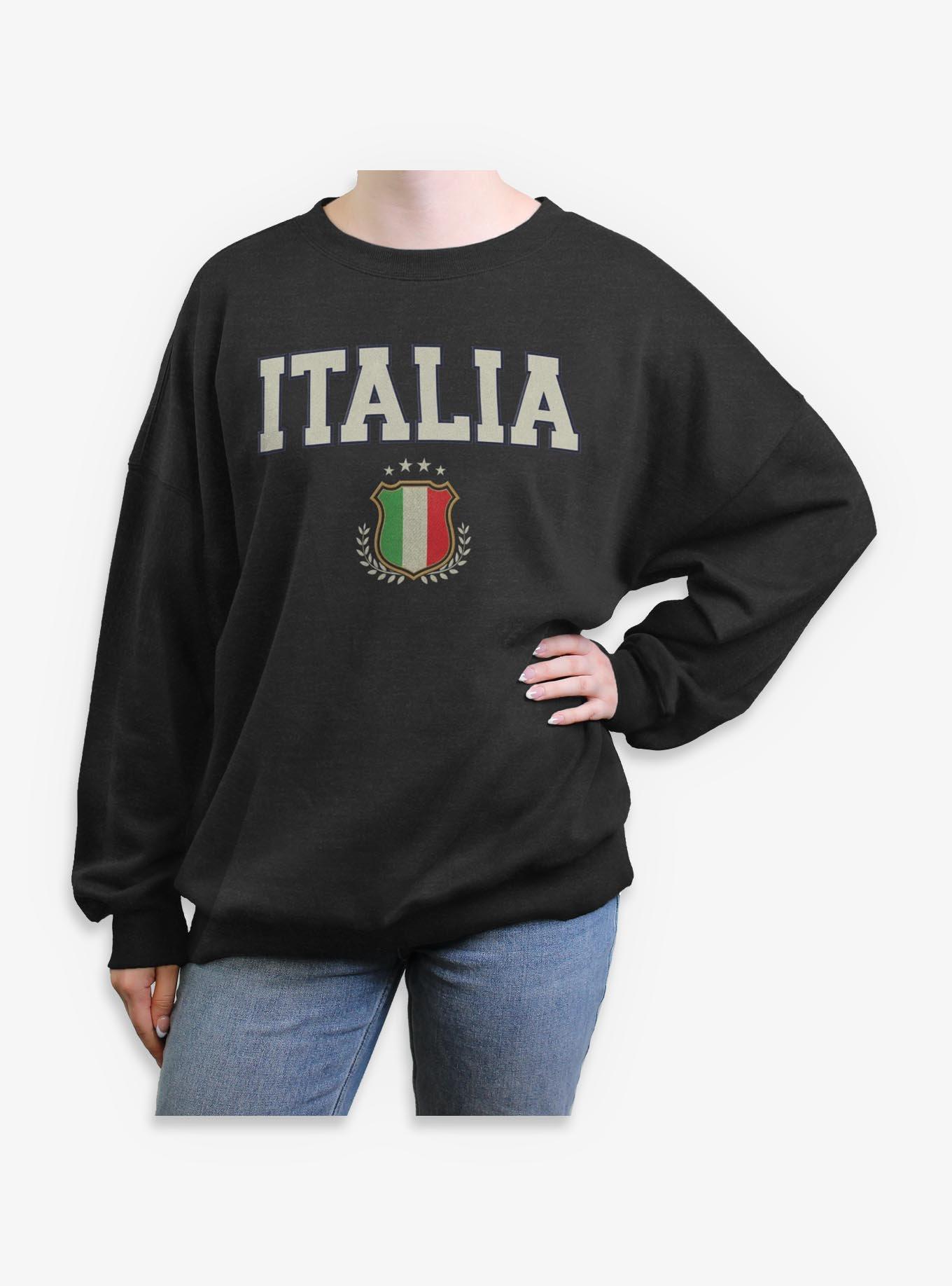 Italia Flag Girls Oversized Sweatshirt
