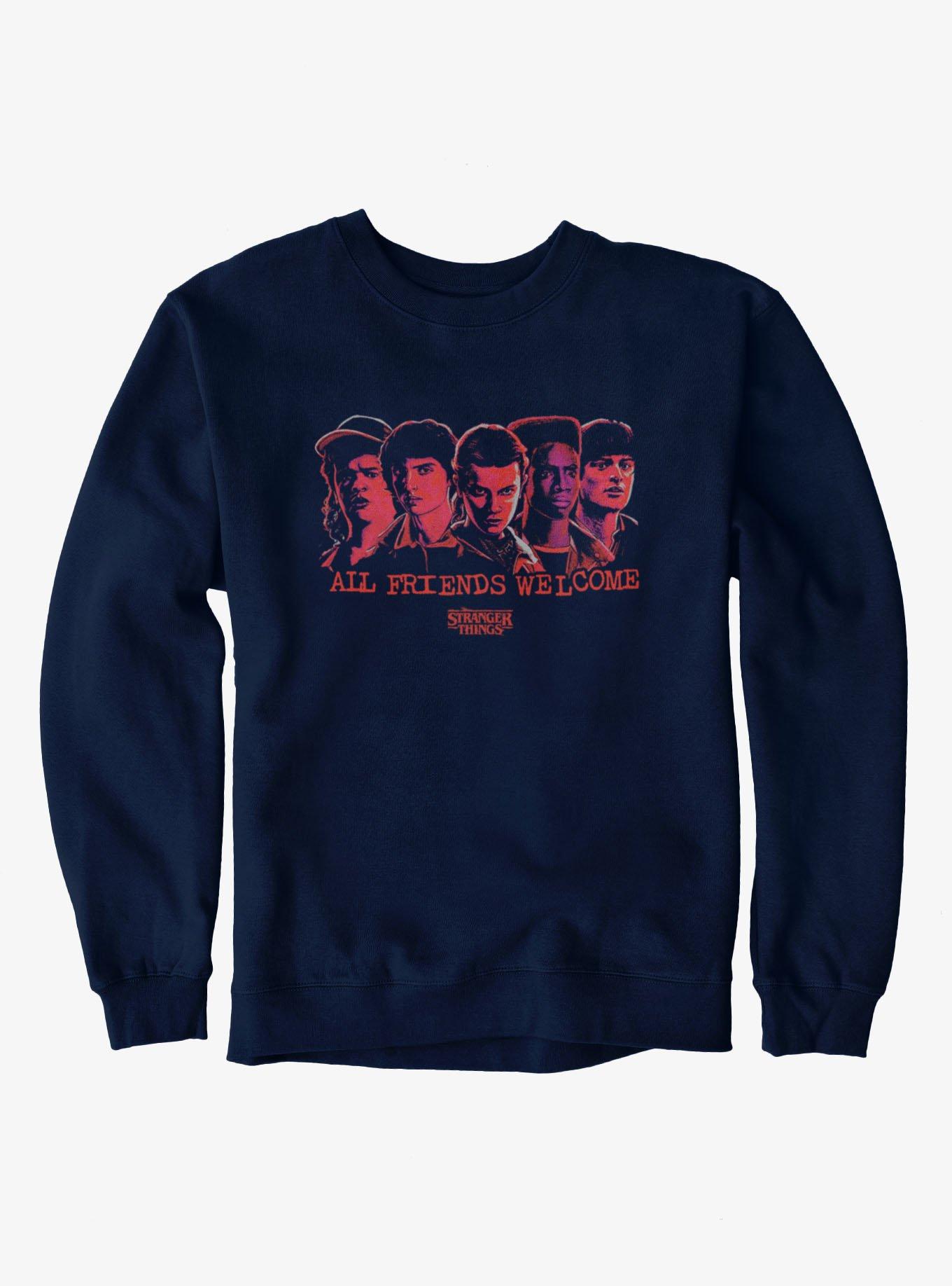 Stranger Things Friends Welcome Faces Sweatshirt, , hi-res
