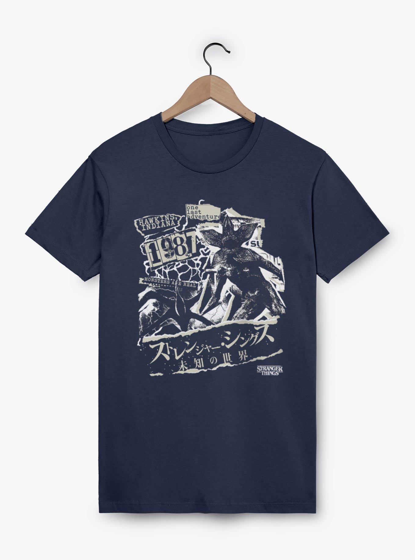 Stranger Things Demogorgon Kanji Collage T-Shirt, , hi-res