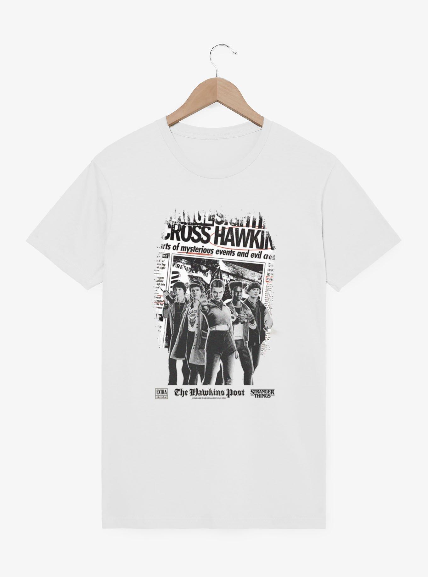 Stranger Things Hawkins Newspaper Poster T-Shirt, , hi-res