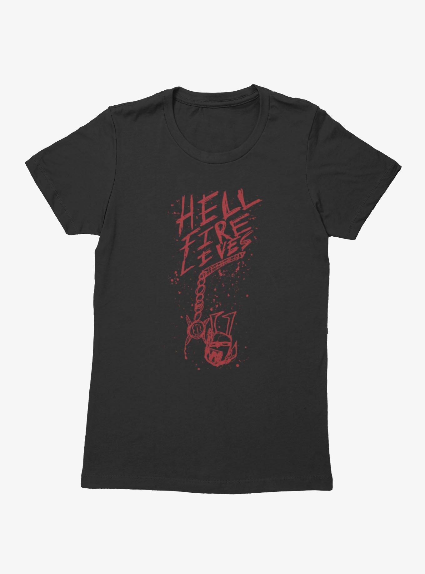Stranger Things Hellfire Lives Snake Blood Womens T-Shirt