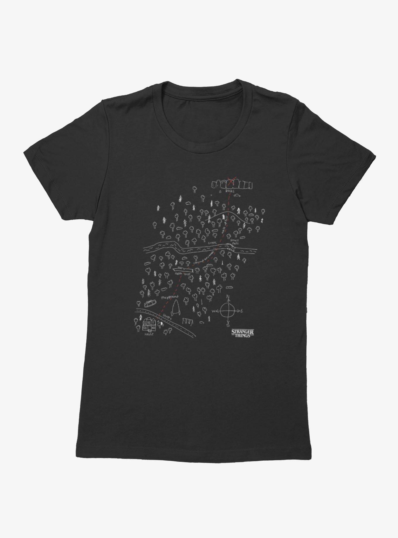 Stranger Things House To Rocks Map Womens T-Shirt, , hi-res
