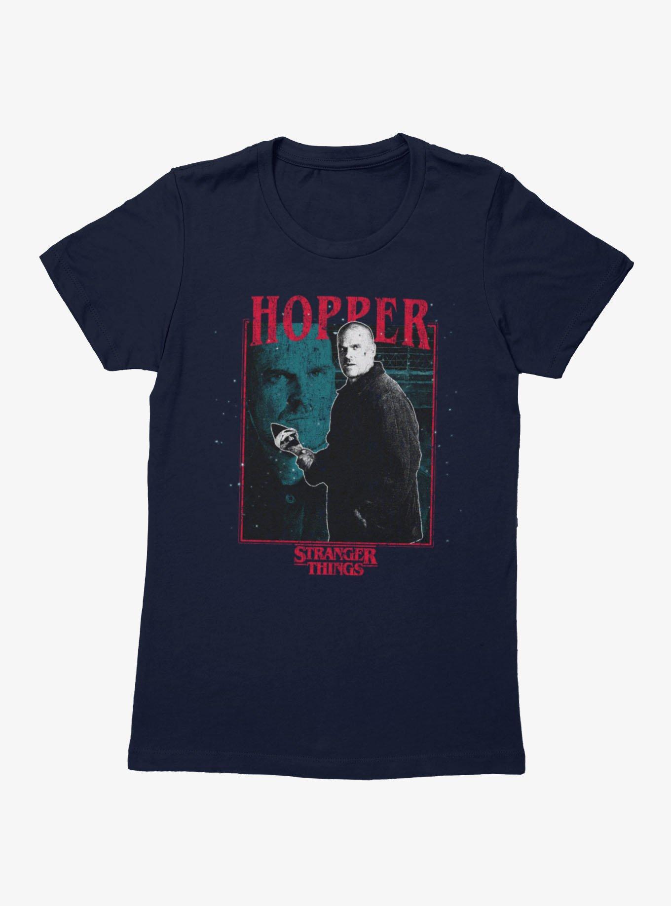Stranger Things Hopper Action Collage Womens T-Shirt, , hi-res
