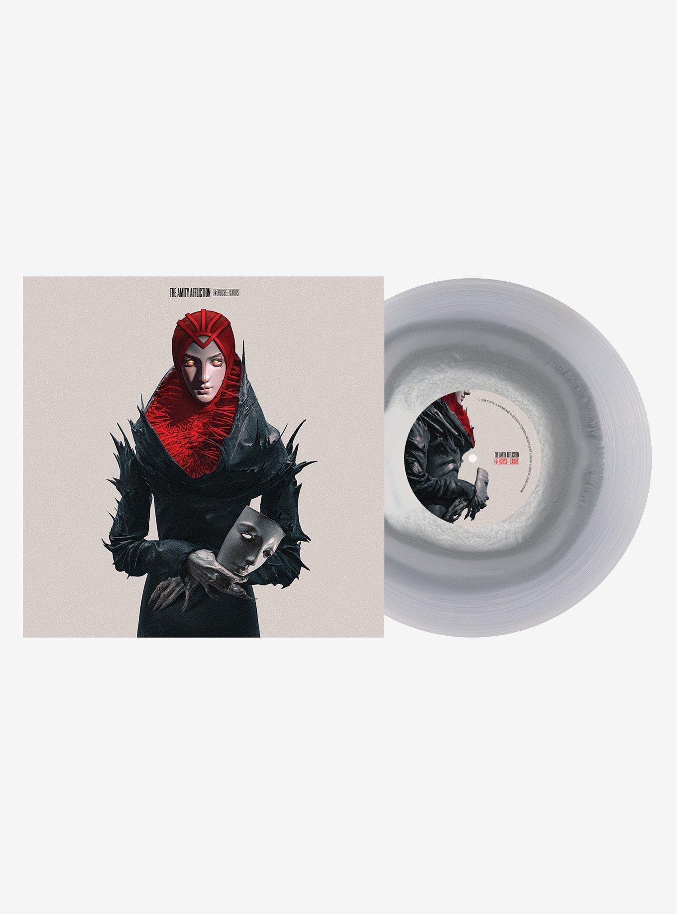 The Amity Affliction House Of Cards (White In Silver In Clear) Vinyl LP Hot Topic Exclusive, , hi-res