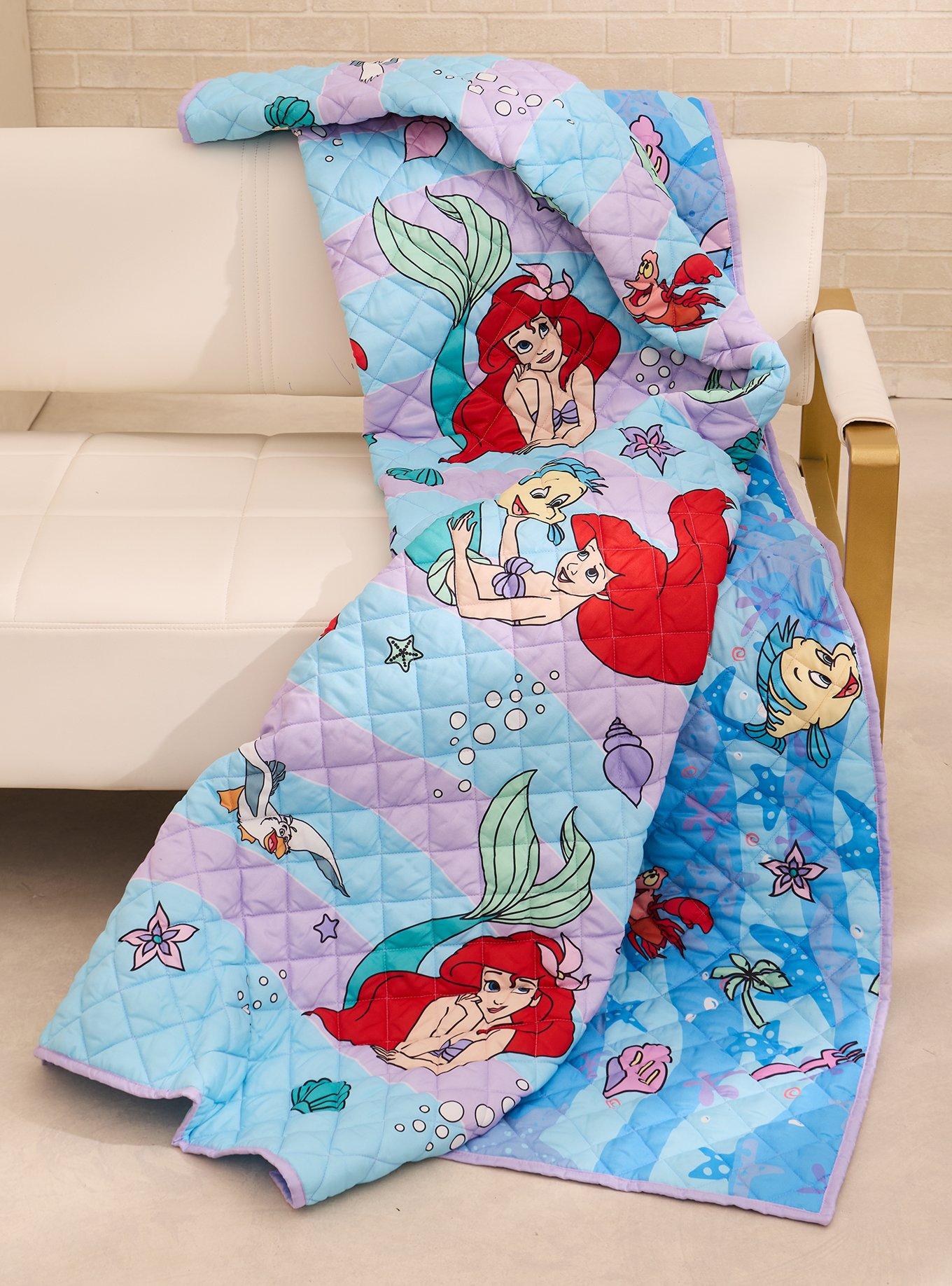 Disney The Little Mermaid Retro Quilted Blanket &mdash; BoxLunch Exclusive, , hi-res