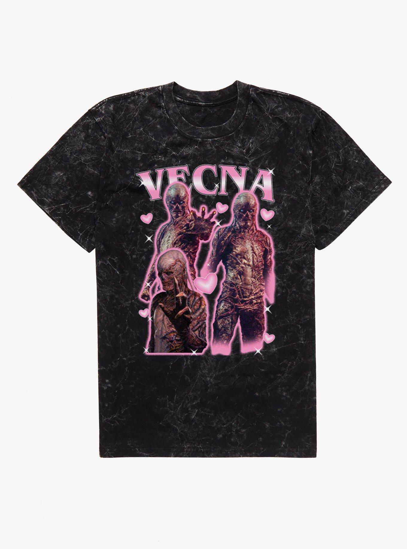 Stranger Things Vecna Love Collage Mineral Wash T-Shirt, , hi-res