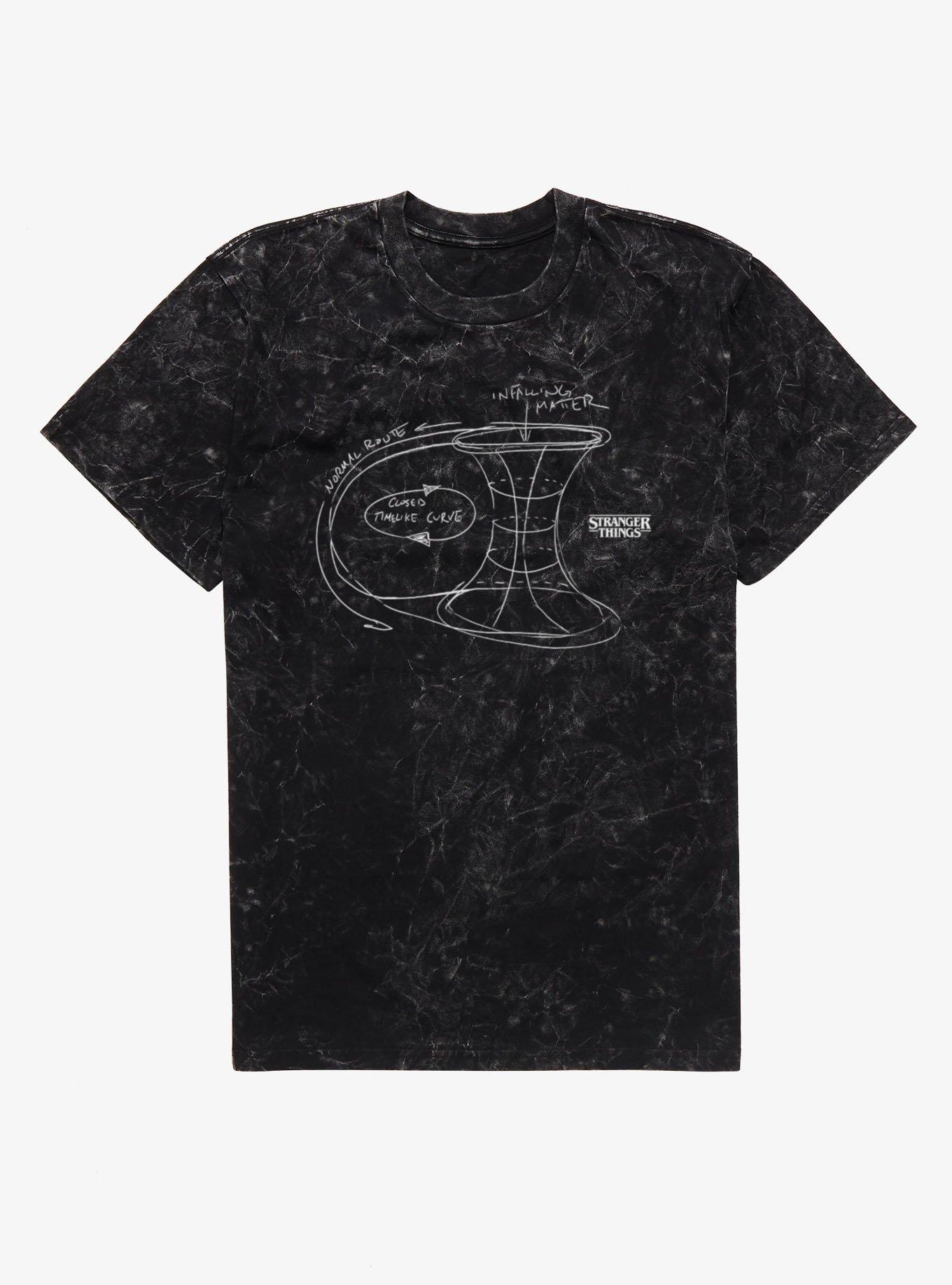 Stranger Things Timewarp Theory Sketch Mineral Wash T-Shirt, , hi-res