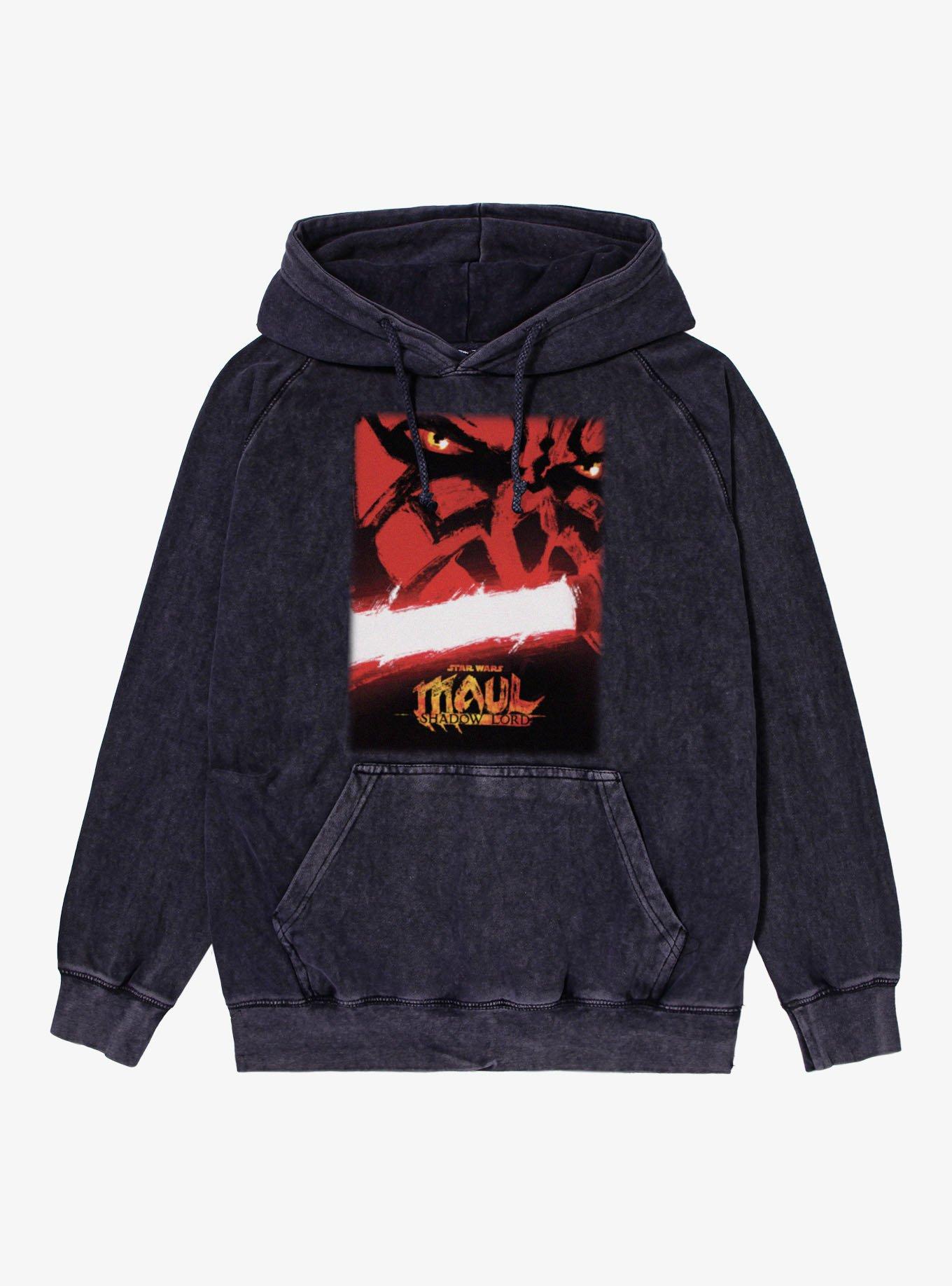 Star Wars: Maul - Shadow Lord Poster Mineral Wash Hoodie, VINTAGE BLACK, hi-res view 1