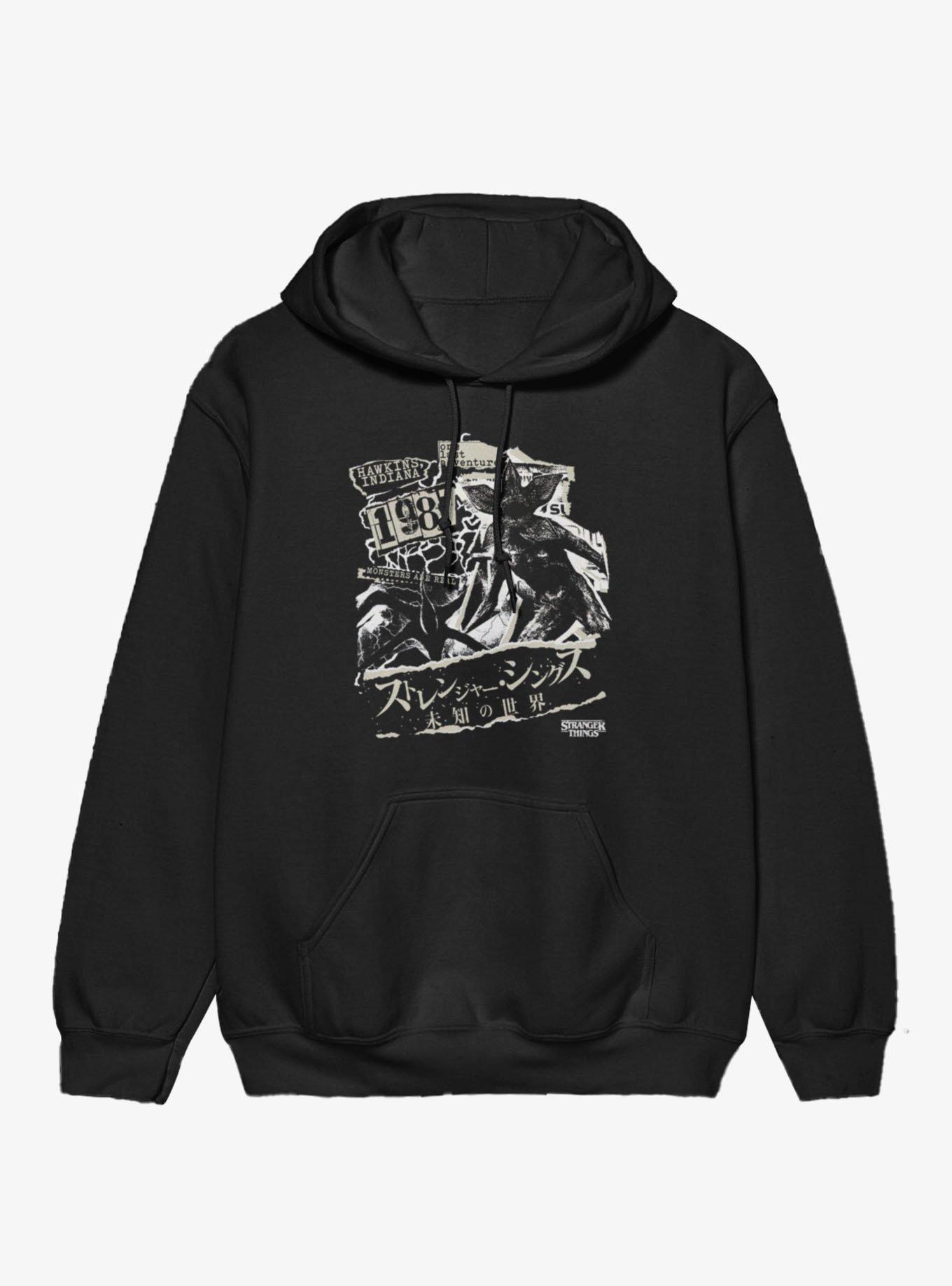 Stranger Things Demogorgon Kanji Collage Hoodie, , hi-res