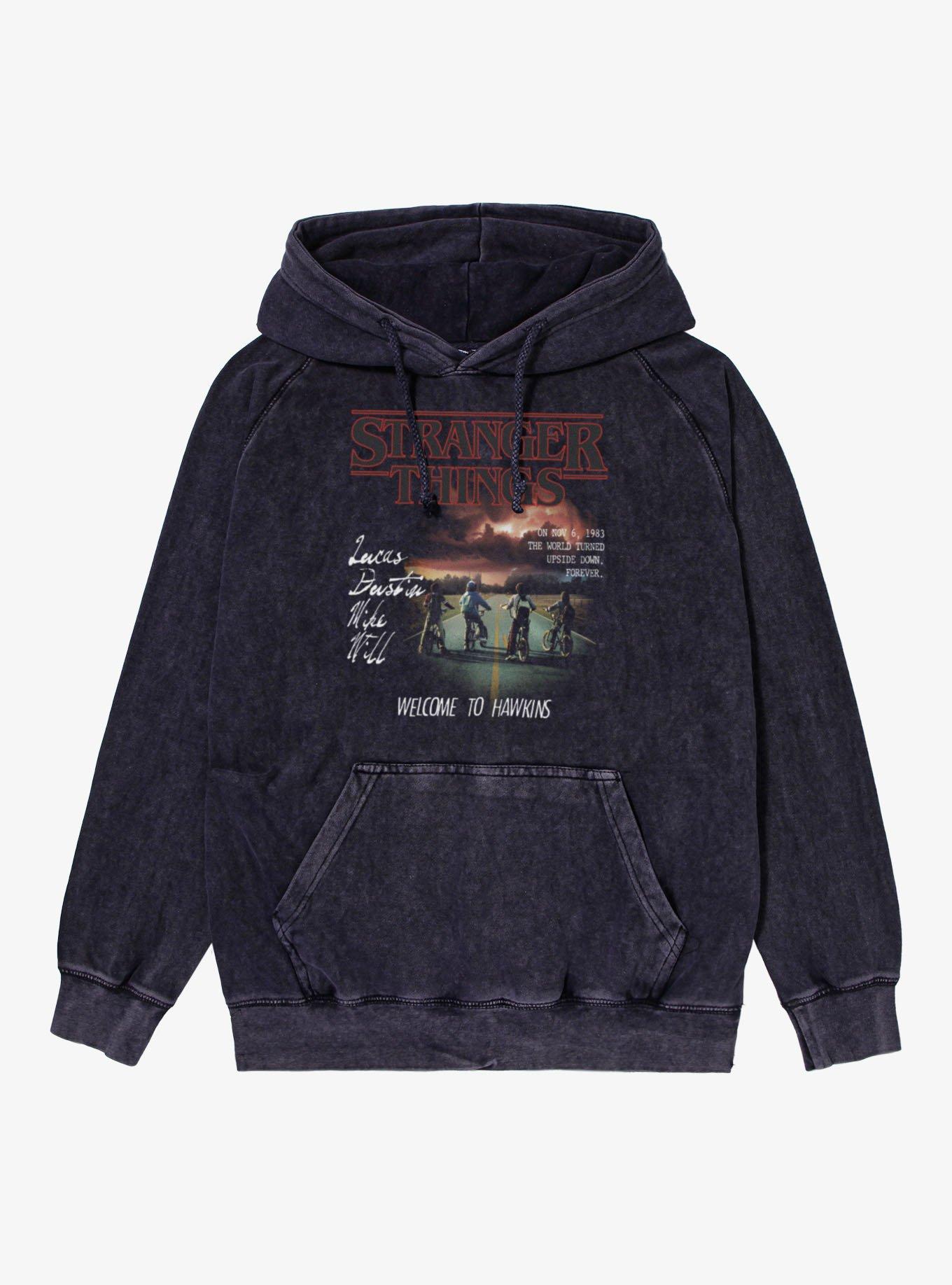 Stranger Things Welcome To Hawkins Mineral Wash Hoodie, , hi-res