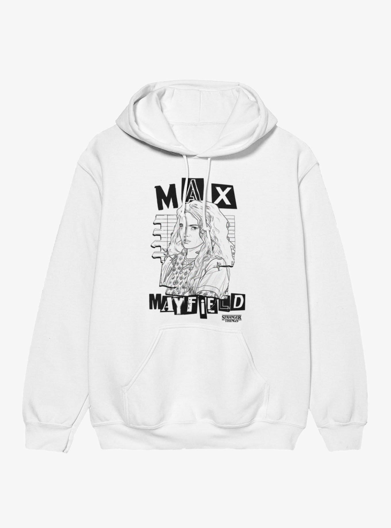 Stranger Things Max Mayfield Sketch Hoodie, WHITE, hi-res view 1