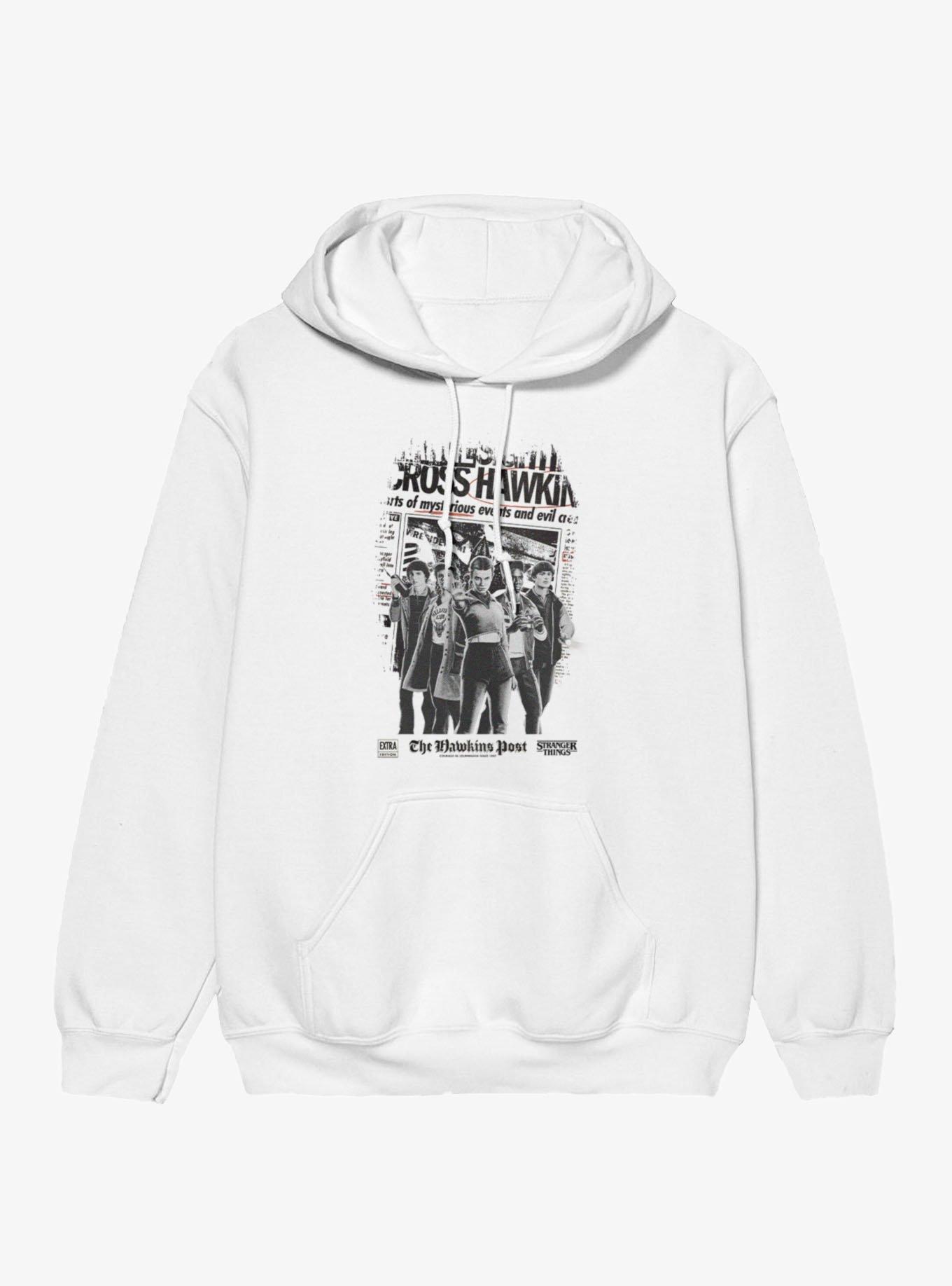 Stranger Things Hawkins Newspaper Poster Hoodie, , hi-res