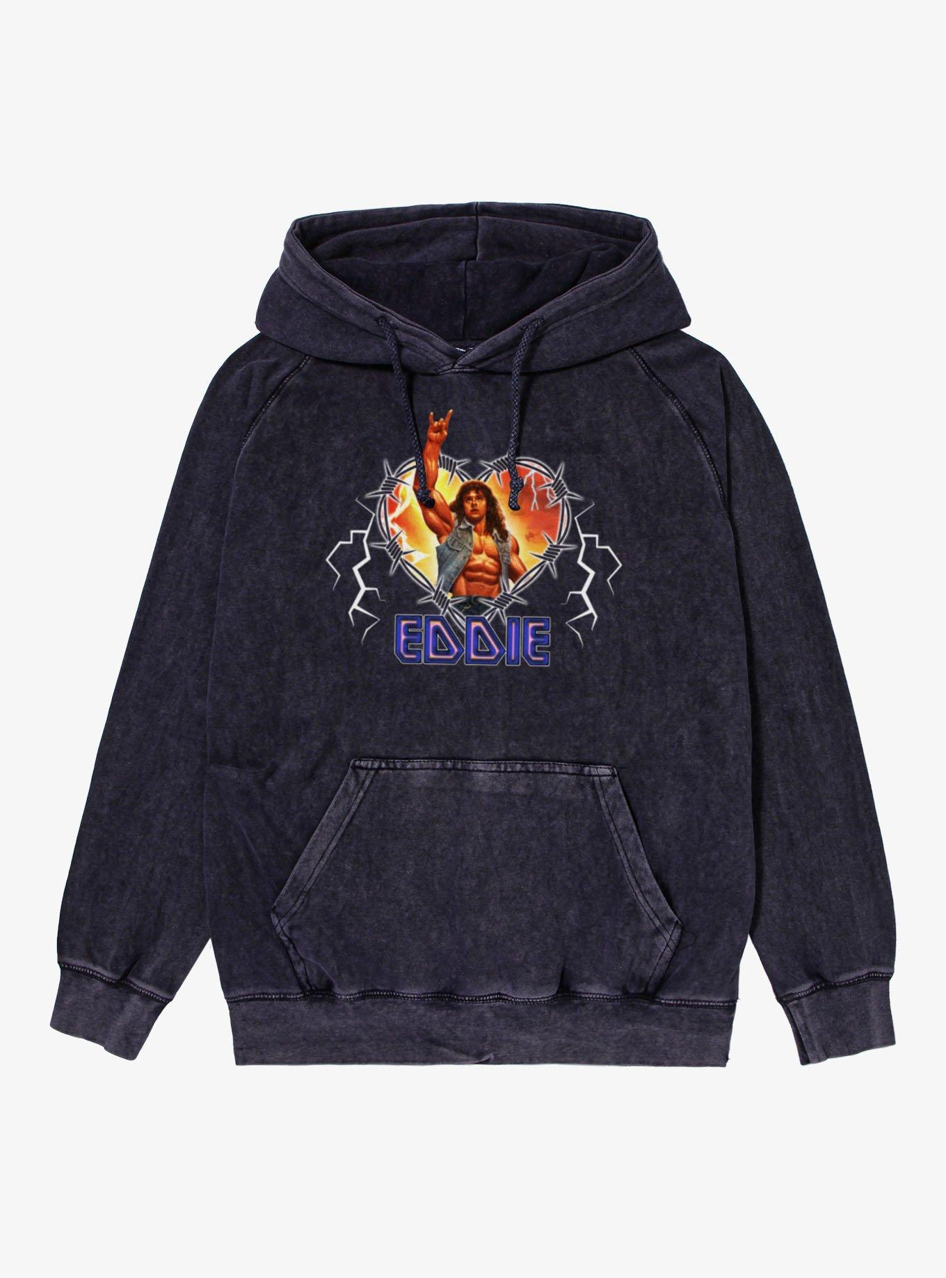 Stranger Things Eddie Metal Love Mineral Wash Hoodie Her Universe Exclusive, , hi-res