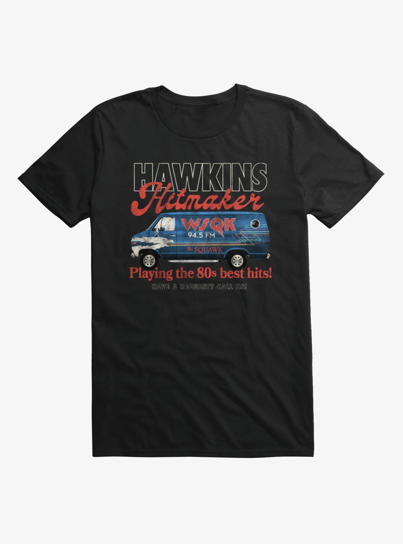 Stranger Things WSQK The 80'S Van T-Shirt, BLACK, hi-res