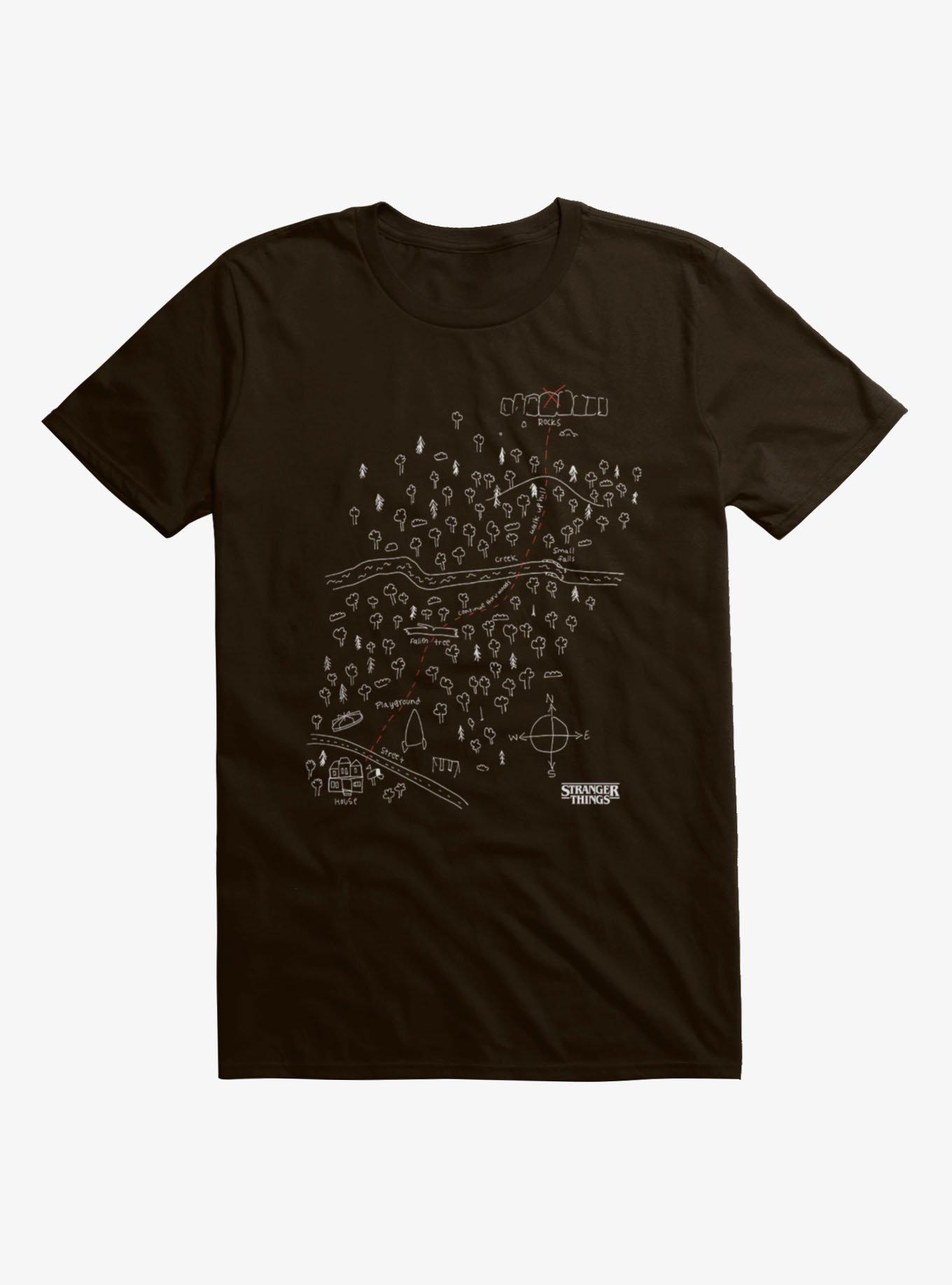 Stranger Things House To Rocks Map T-Shirt
