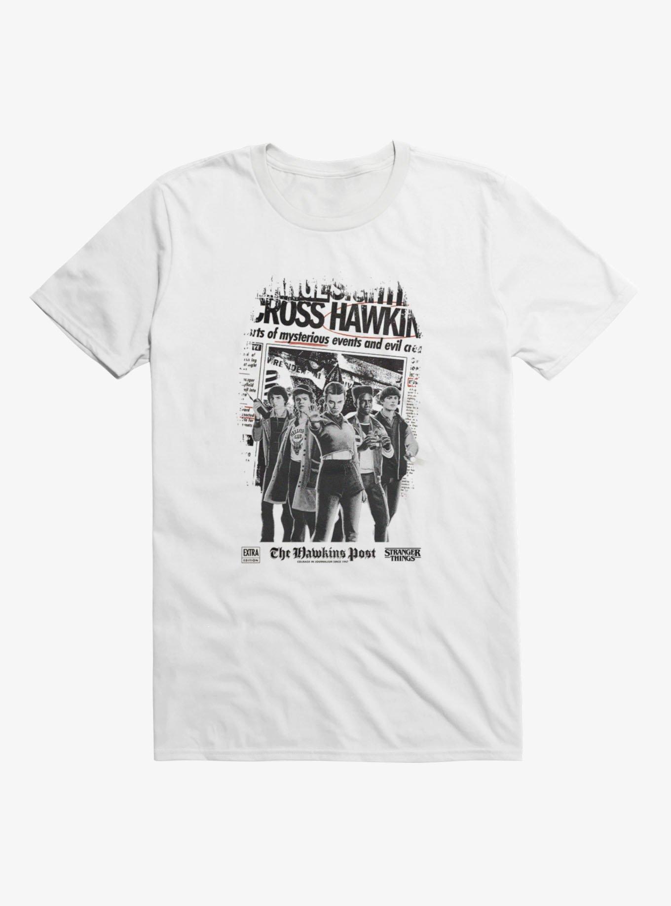 Stranger Things Hawkins Newspaper T-Shirt