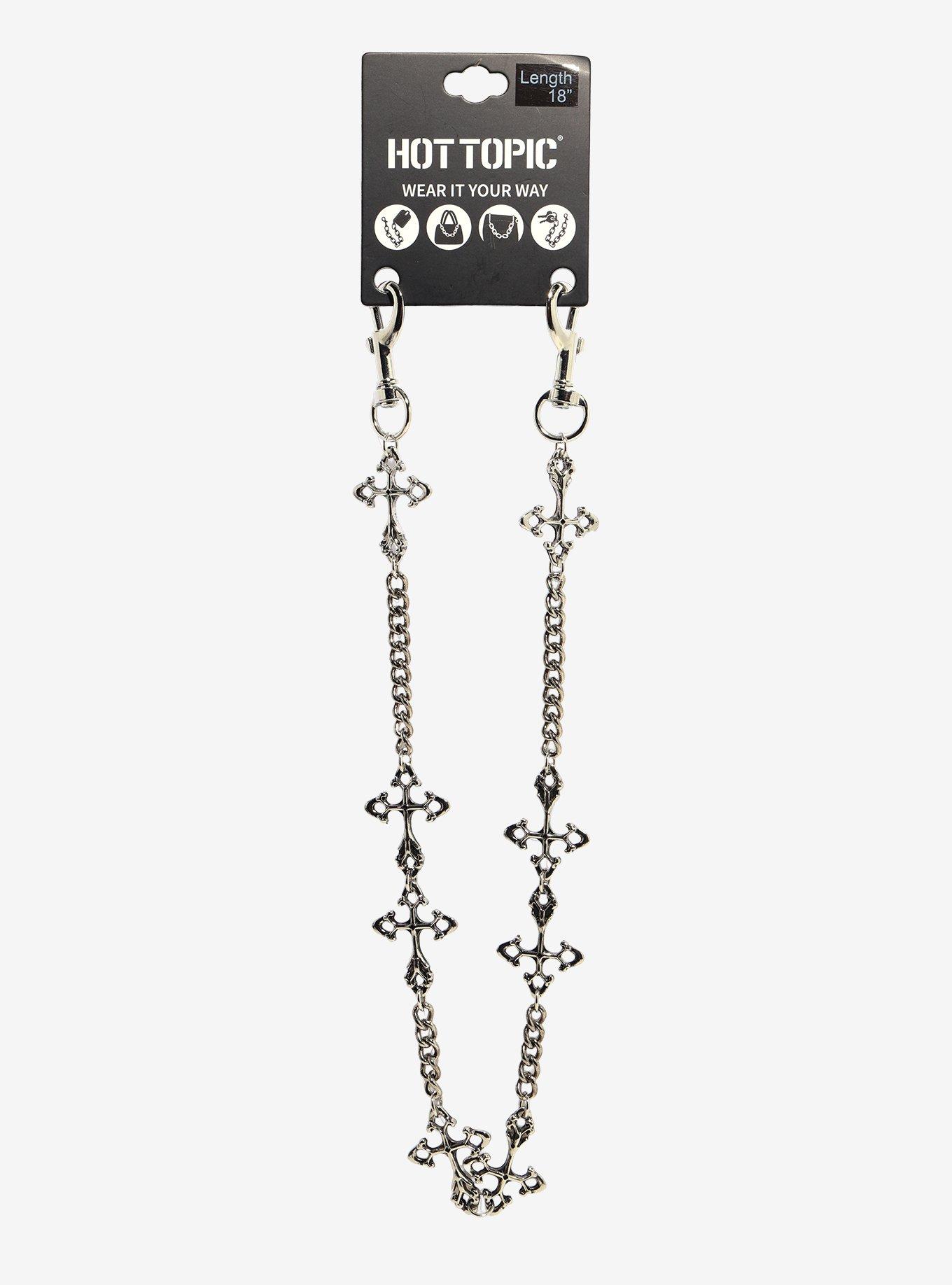 Multi Cross 18" Wallet Chain, , hi-res