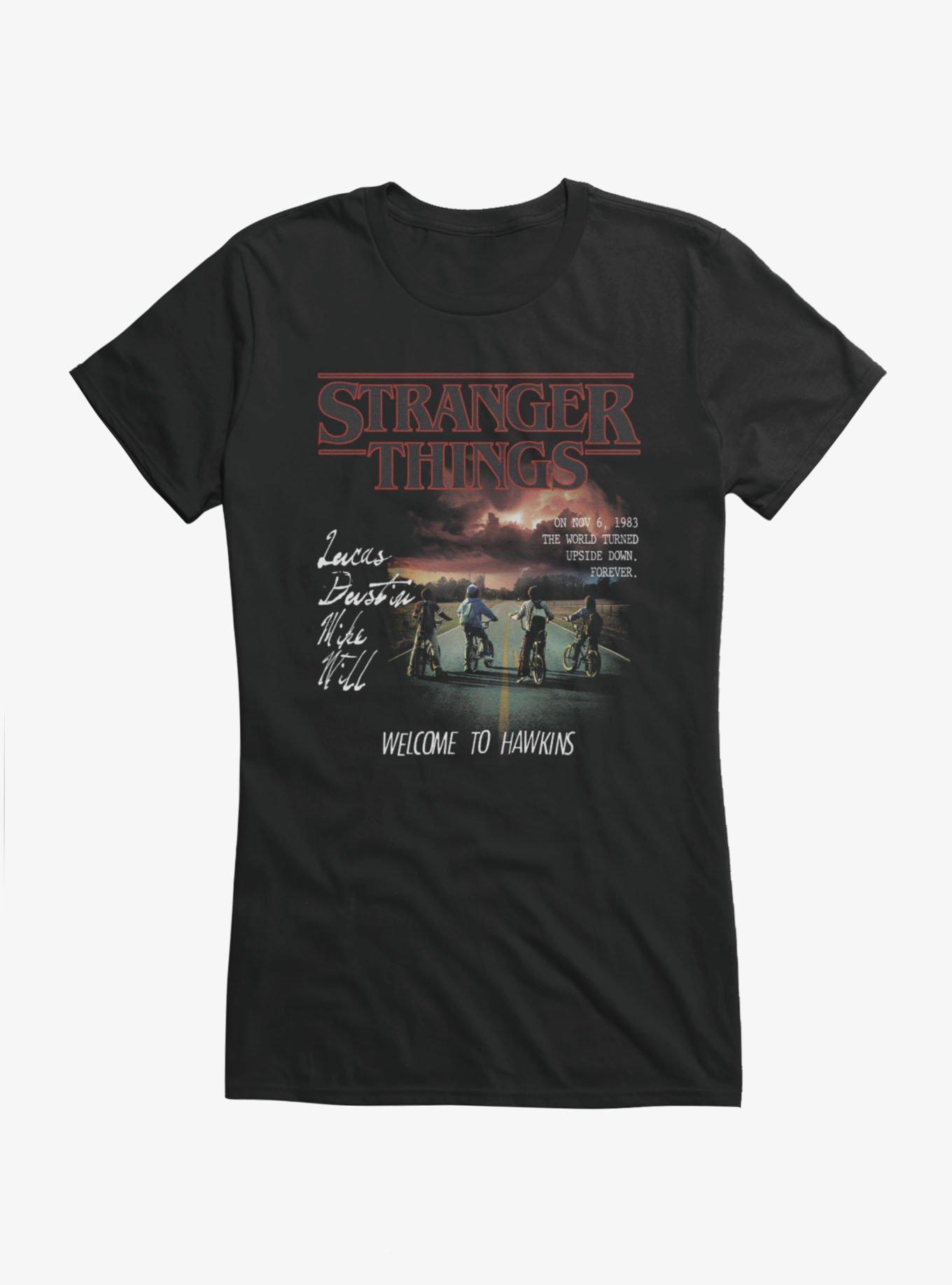 Stranger Things Welcome To Hawkins Girls T-Shirt, , hi-res