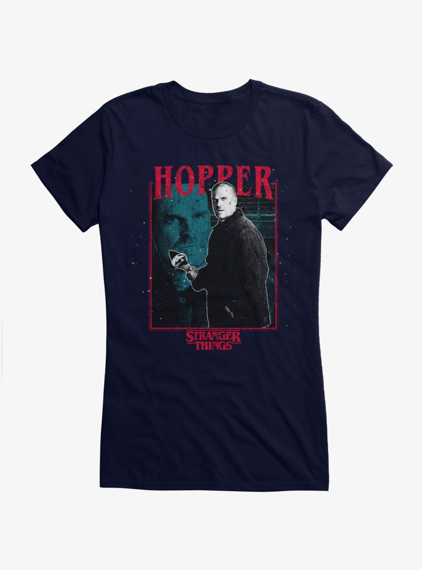 Stranger Things Hopper Square Girls T-Shirt