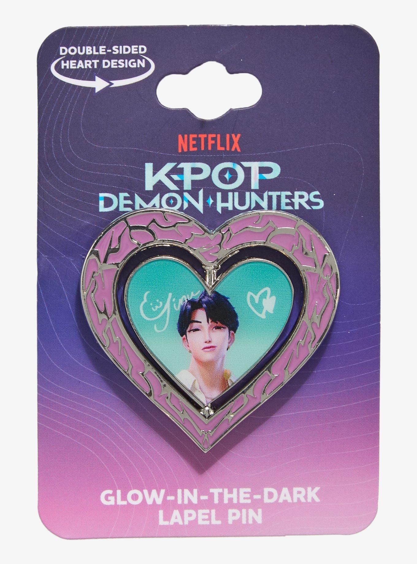 KPop Demon Hunters Jinu Glow-In-The-Dark Flip Enamel Pin, , hi-res