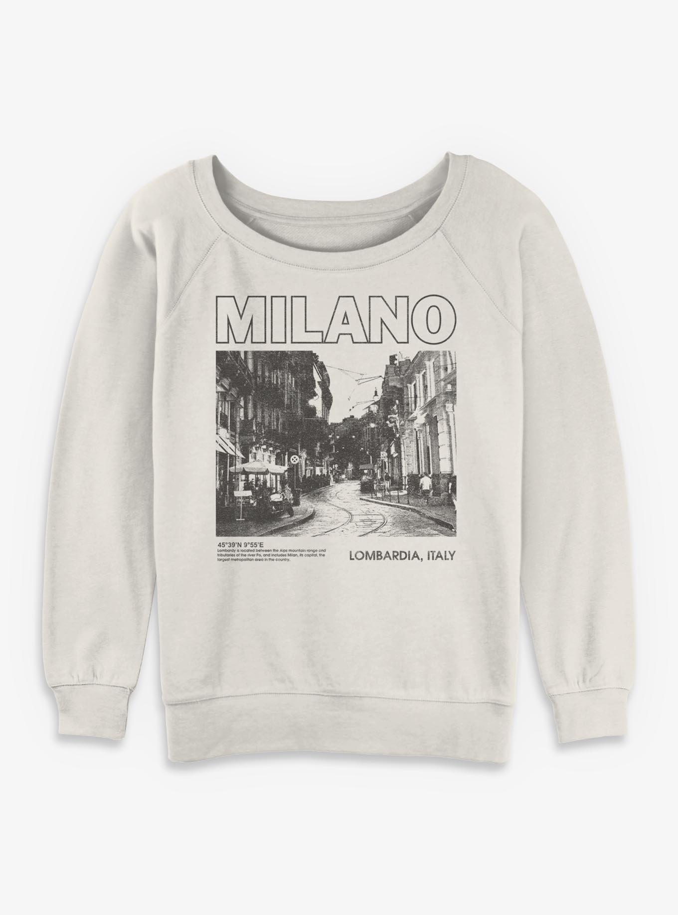 Milano Lombardia Italy Girls Slouchy Sweatshirt