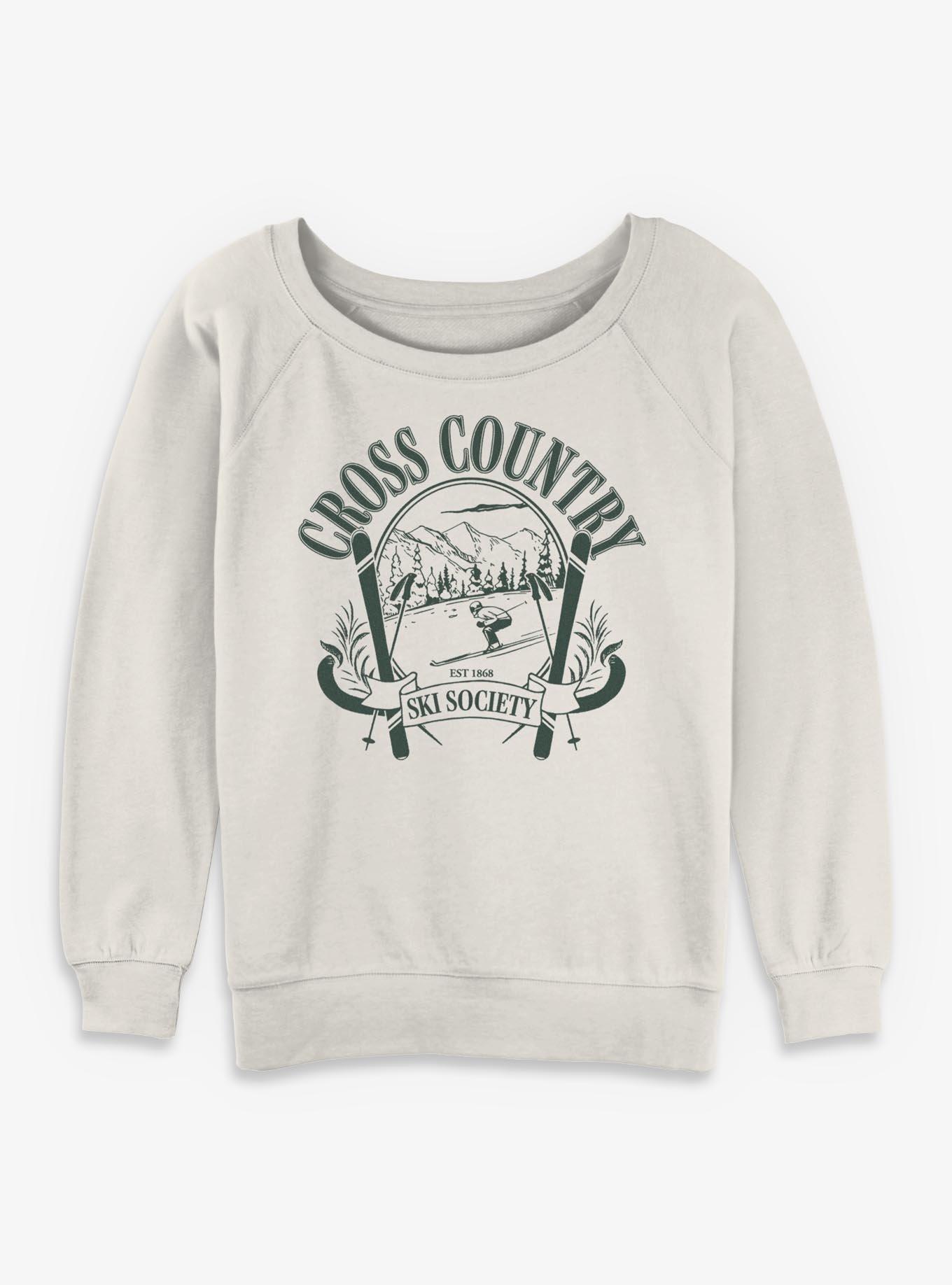Cross Country Ski Society Girls Slouchy Sweatshirt