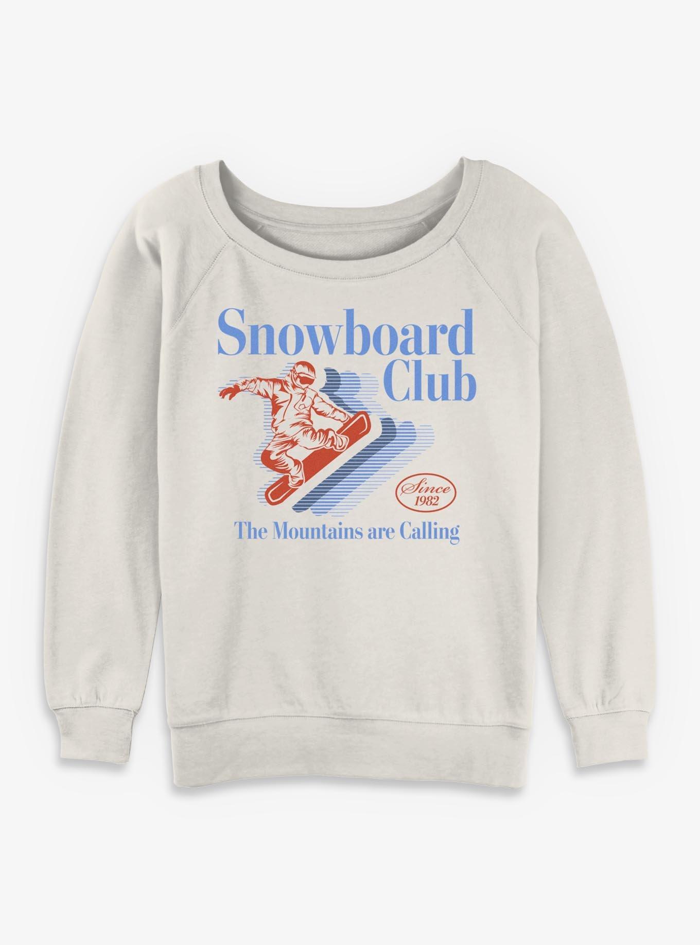 Snowboard Club Girls Slouchy Sweatshirt, , hi-res