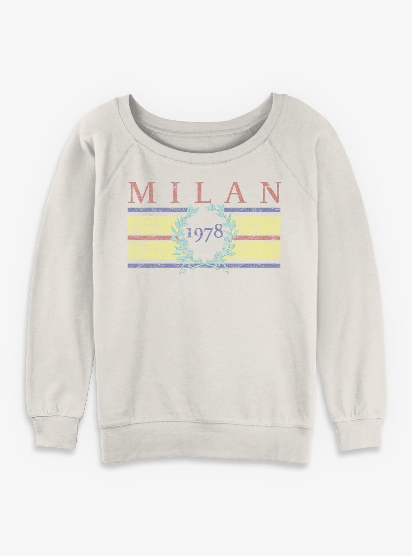 Milan Italy 1978 Girls Slouchy Sweatshirt, , hi-res