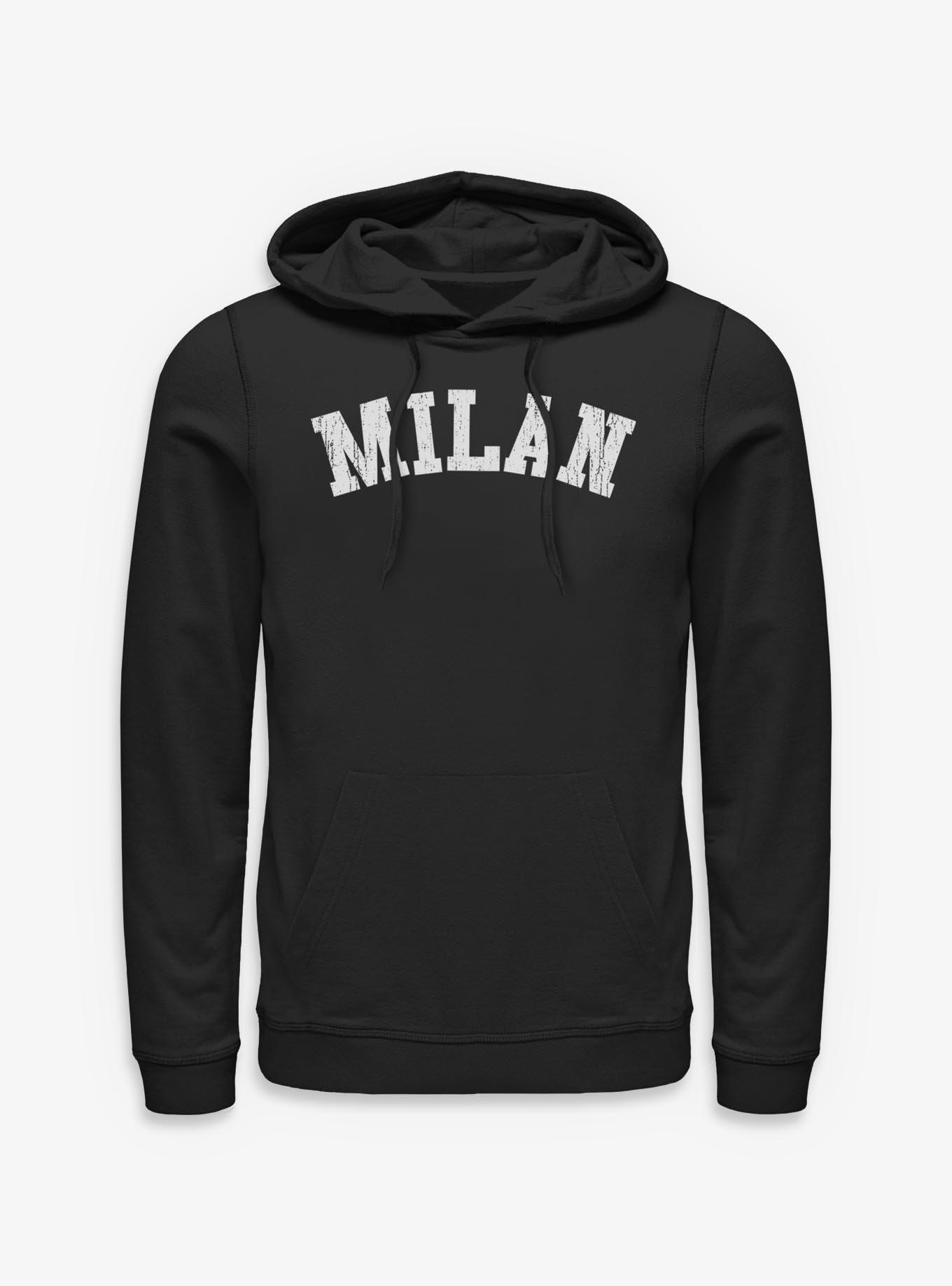 Milan Italy Hoodie, BLACK, hi-res