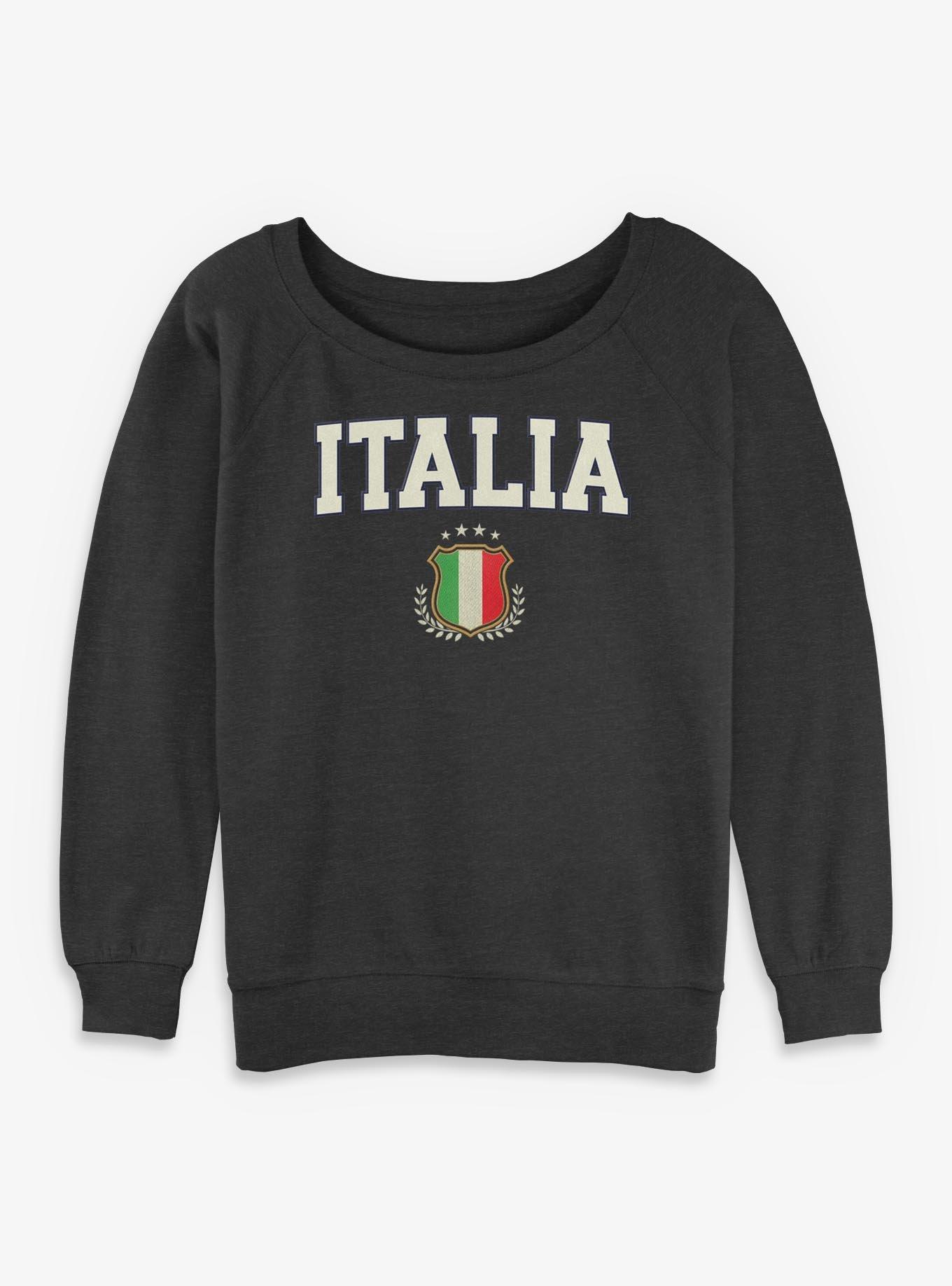 Italia Flag Girls Slouchy Sweatshirt, , hi-res