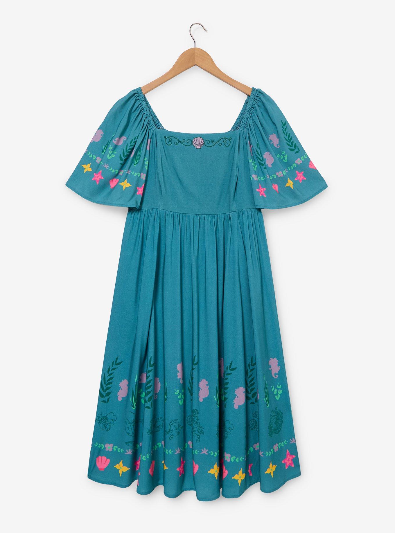Disney The Little Mermaid Icons Plus Size Midi Dress - BoxLunch Exclusive, , hi-res