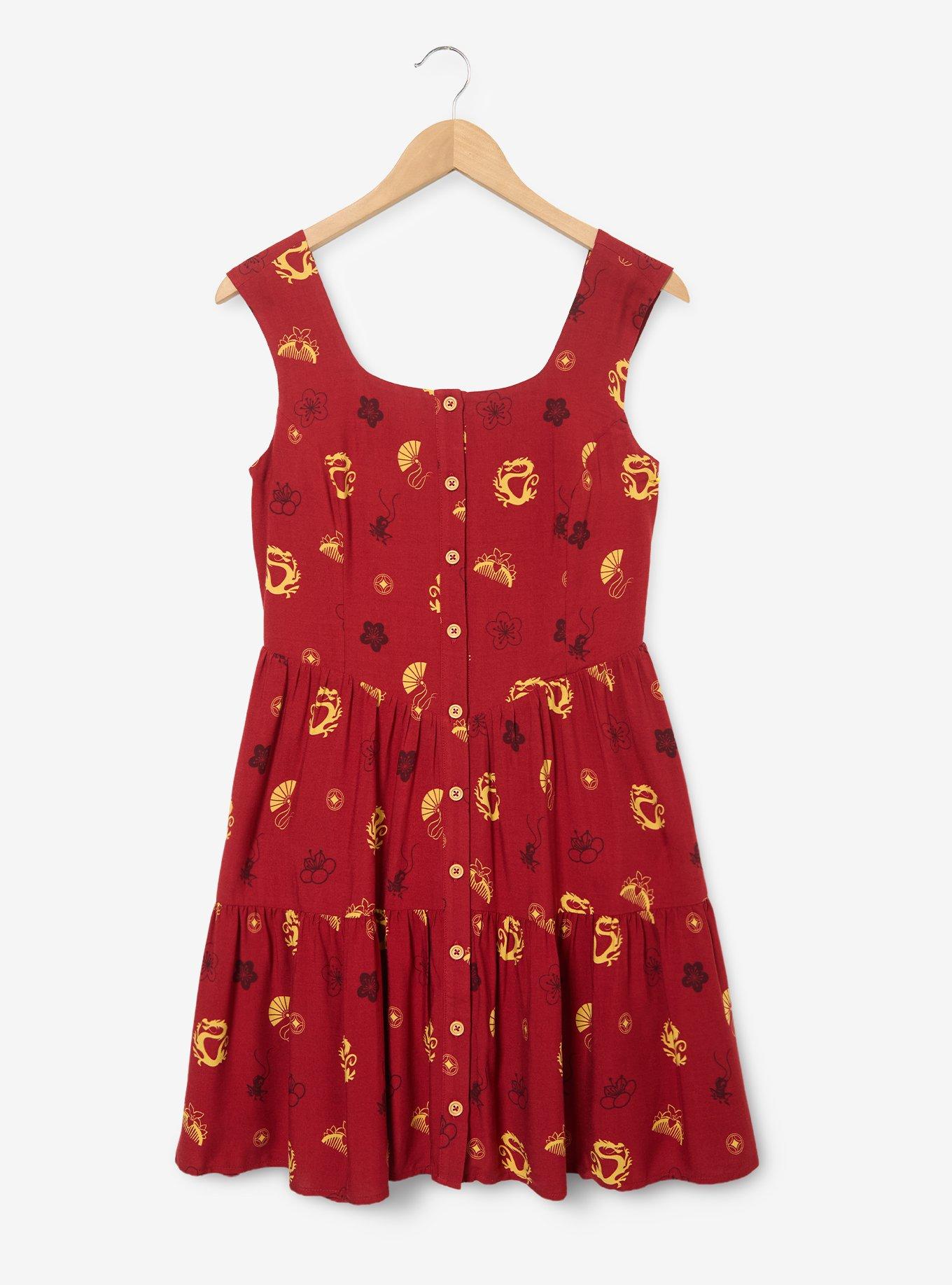 Disney Mulan Icons Allover Print Tank Dress - BoxLunch Exclusive