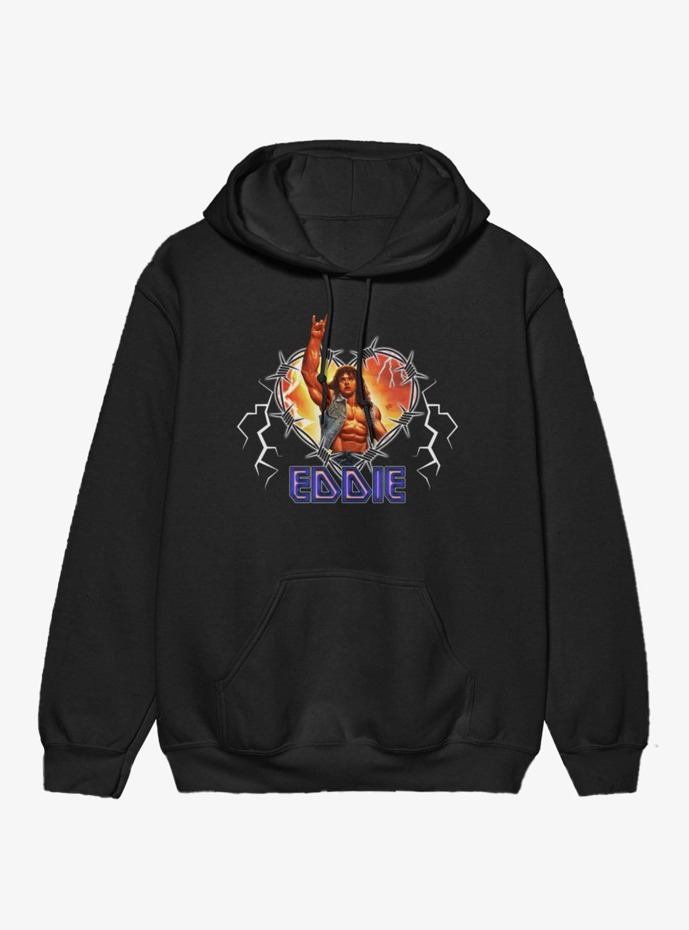 Stranger Things Eddie Metal Love Hoodie Hot Topic Exclusive, , hi-res