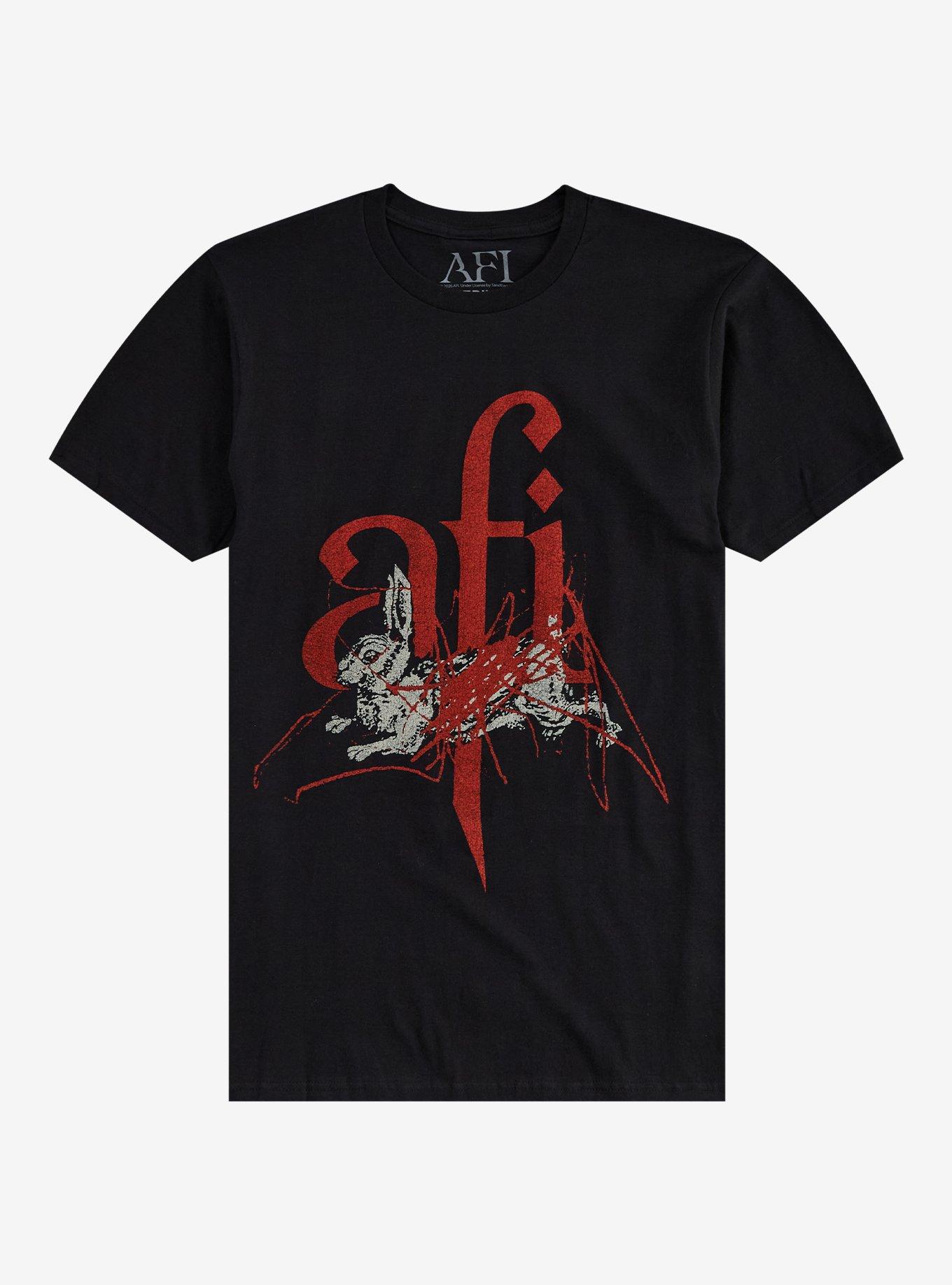 AFI Rabbit Scribble T-Shirt | Hot Topic