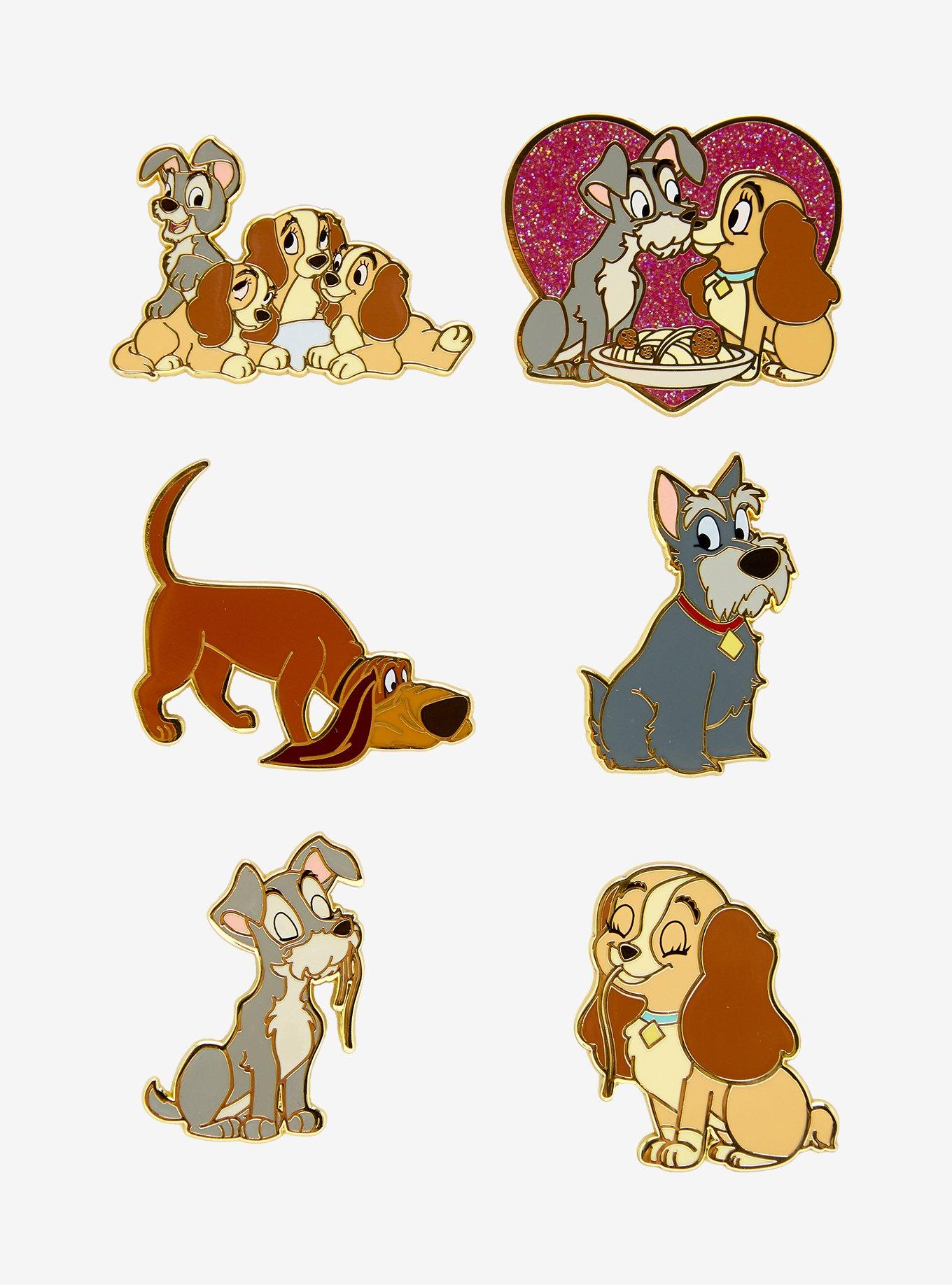 Loungefly Disney Lady & The Tramp Characters Blind Box Enamel Pin, , hi-res