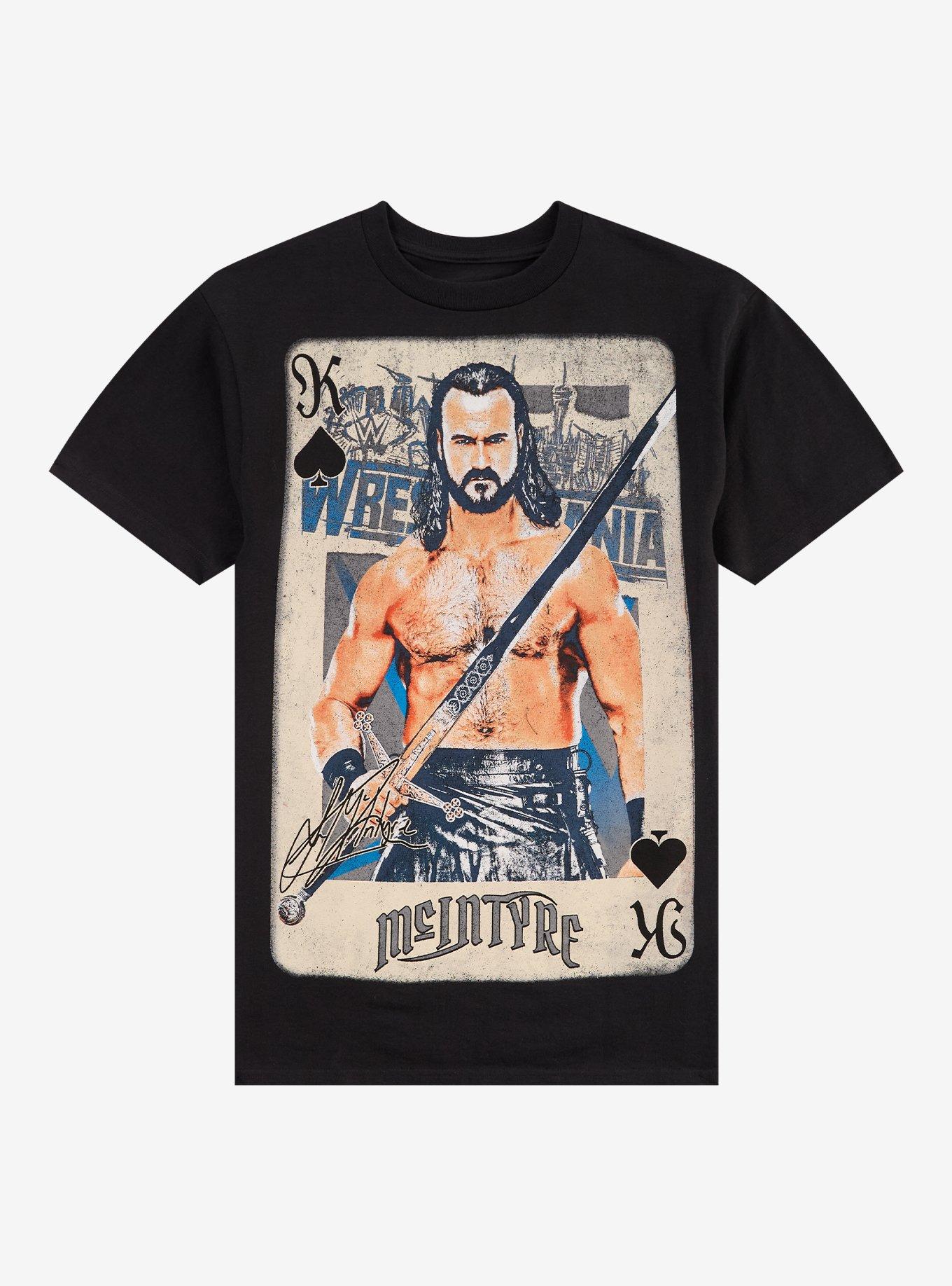 WWE Drew McIntyre WrestleMania Card T-Shirt, , hi-res
