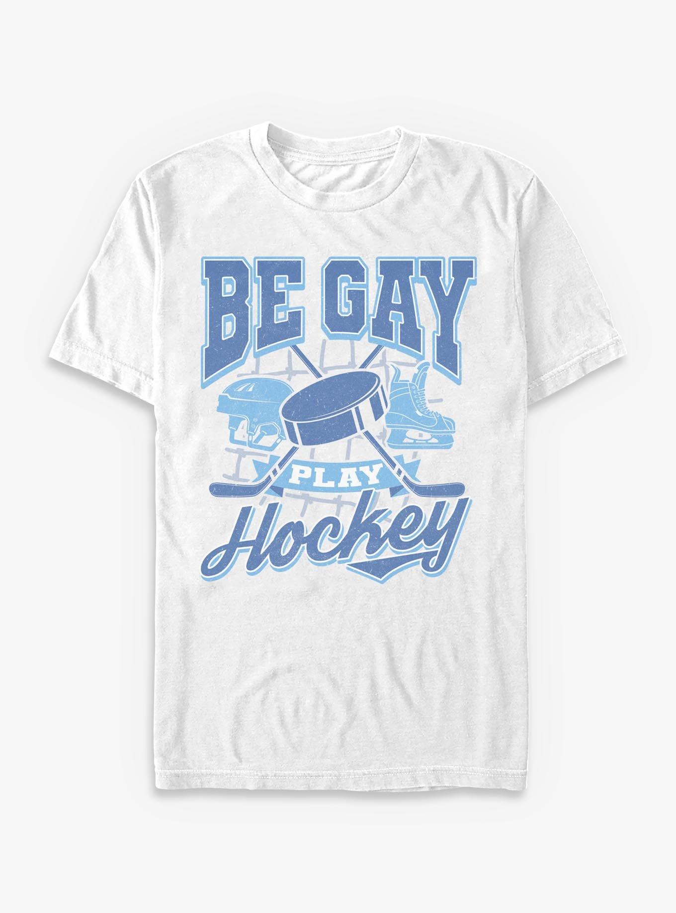 Be Gay Play Hockey T-Shirt, , hi-res
